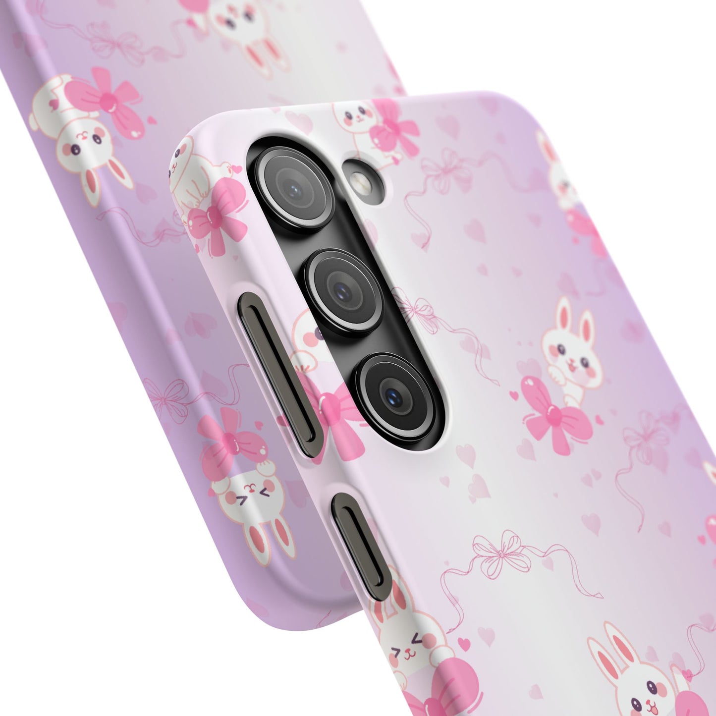 Cute Bunny Snap Cases, Pink Bunny Phone Case, Pastel Animal Phone Cover, Spring Accessories, Gift for Animal Lovers