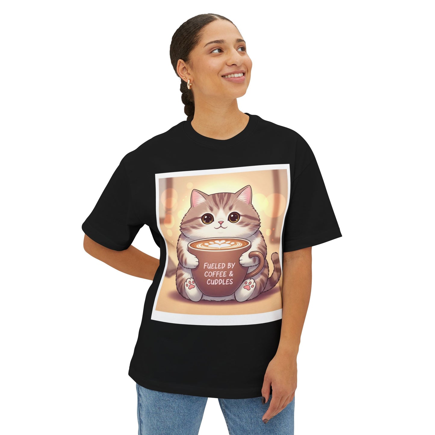 Coffee and Cuddle Unisex Oversized Boxy