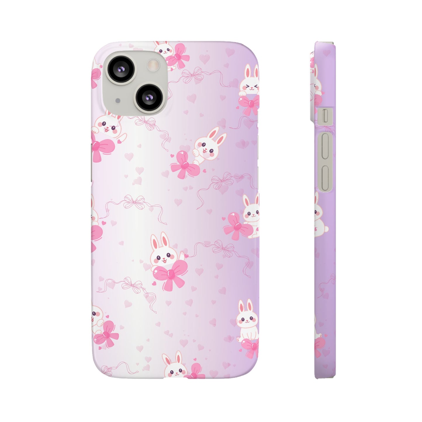 Cute Bunny Snap Cases, Pink Bunny Phone Case, Pastel Animal Phone Cover, Spring Accessories, Gift for Animal Lovers