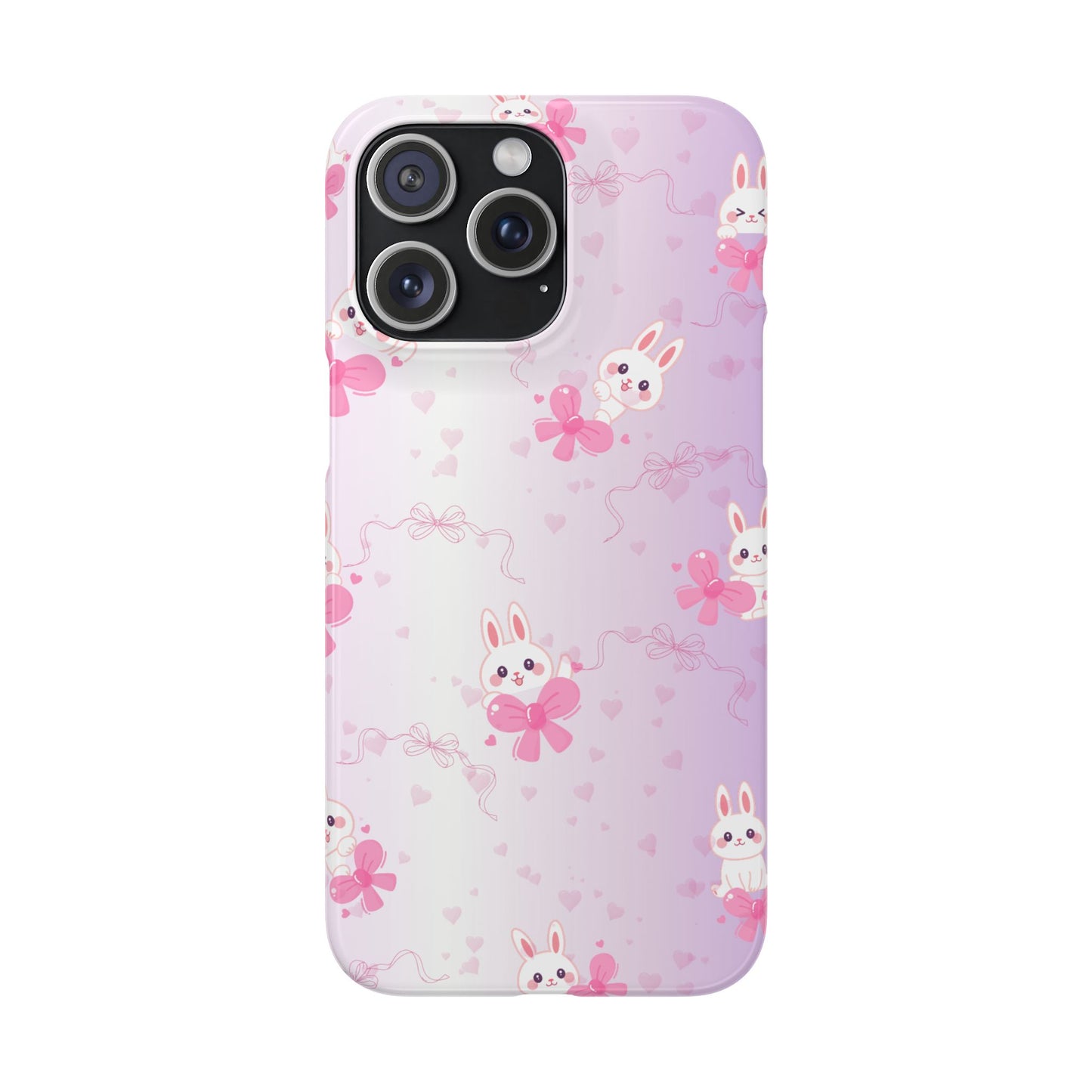 Cute Bunny Snap Cases, Pink Bunny Phone Case, Pastel Animal Phone Cover, Spring Accessories, Gift for Animal Lovers