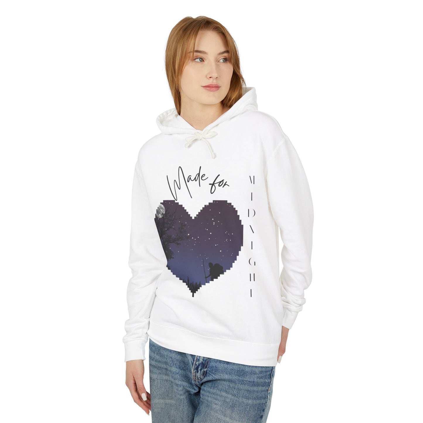 Midnight Love Lightweight Hoodie | Cozy Hooded Sweatshirt fo Ideal Gift for Friends, Casual Wear