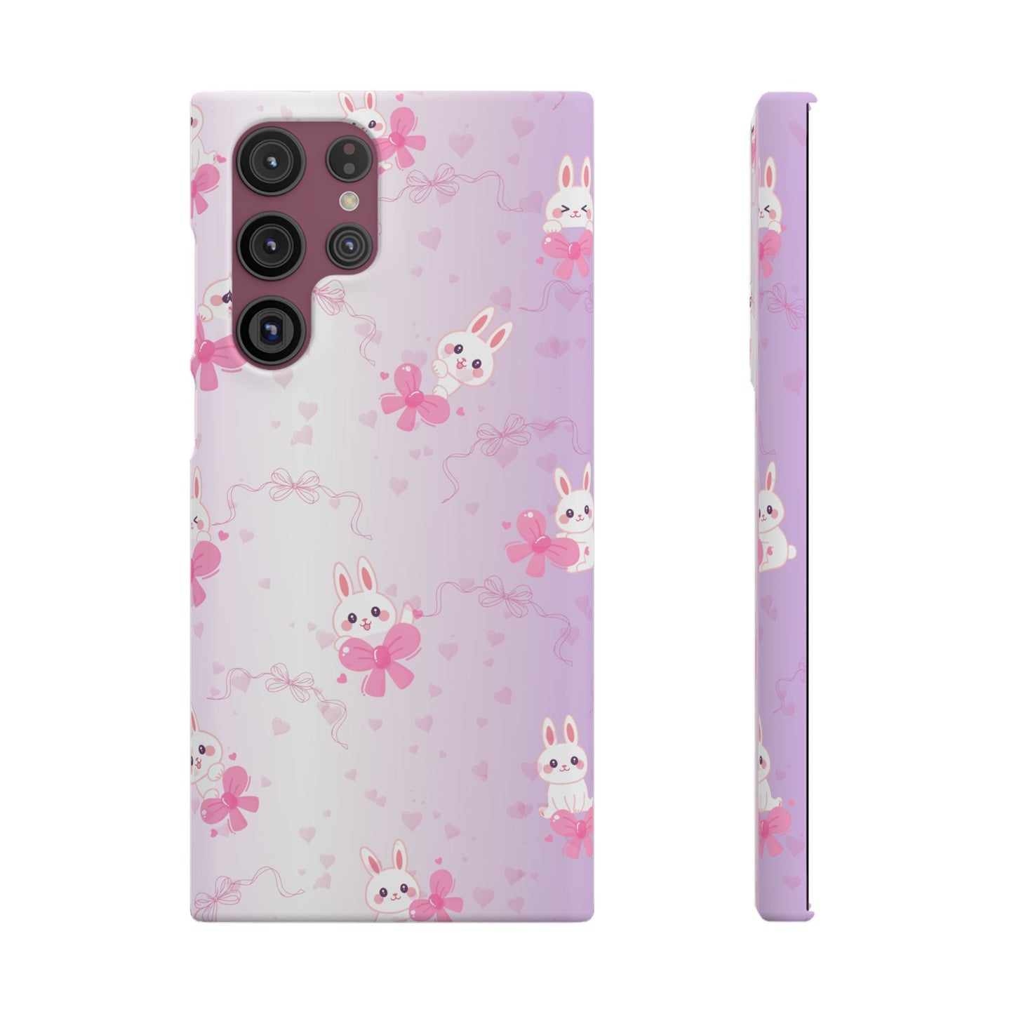 Cute Bunny Snap Cases, Pink Bunny Phone Case, Pastel Animal Phone Cover, Spring Accessories, Gift for Animal Lovers