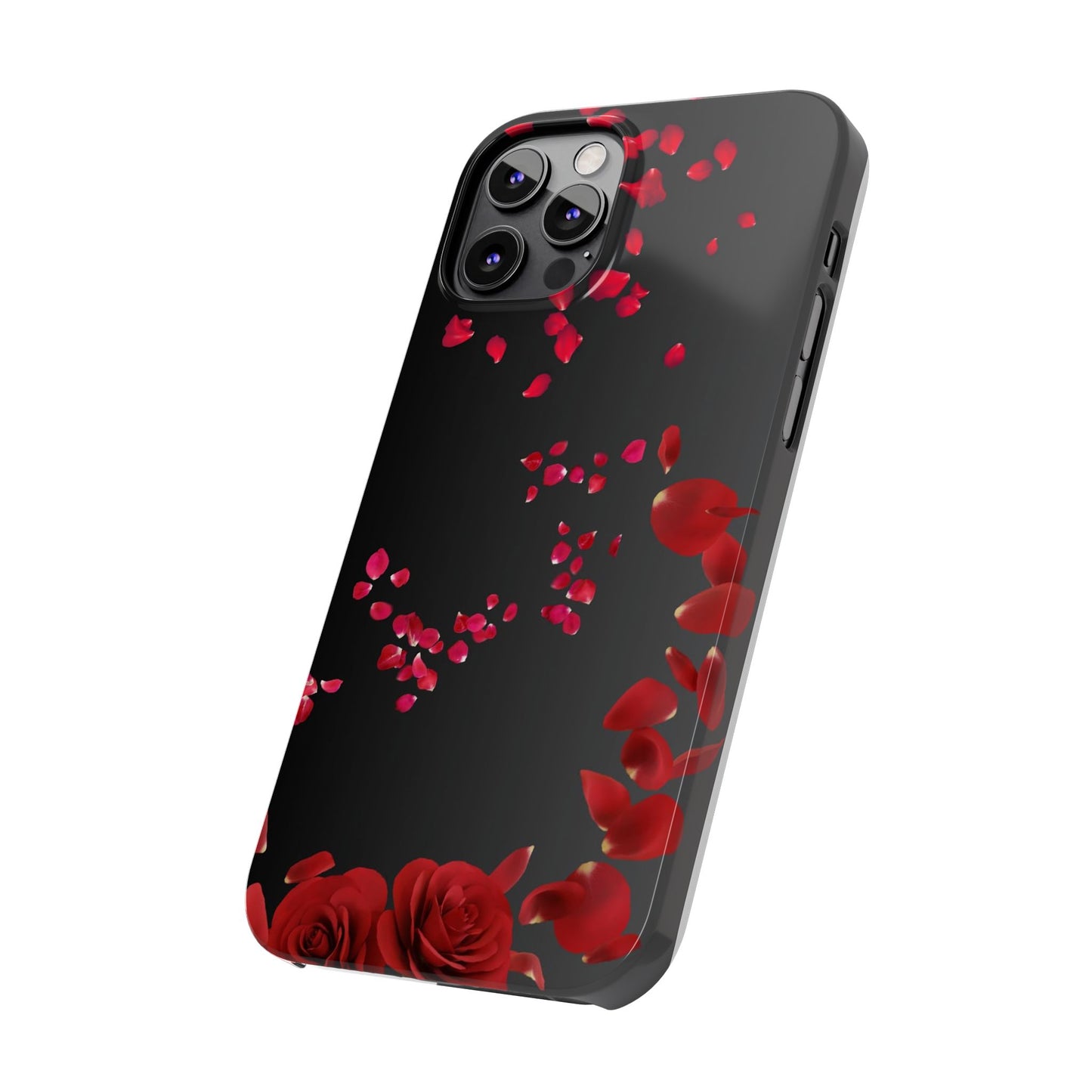 Romantic Rose Slim Phone Case - Floral Design, Love Gift, Phone Accessory, Customizable Cover, Valentine’s Day Present