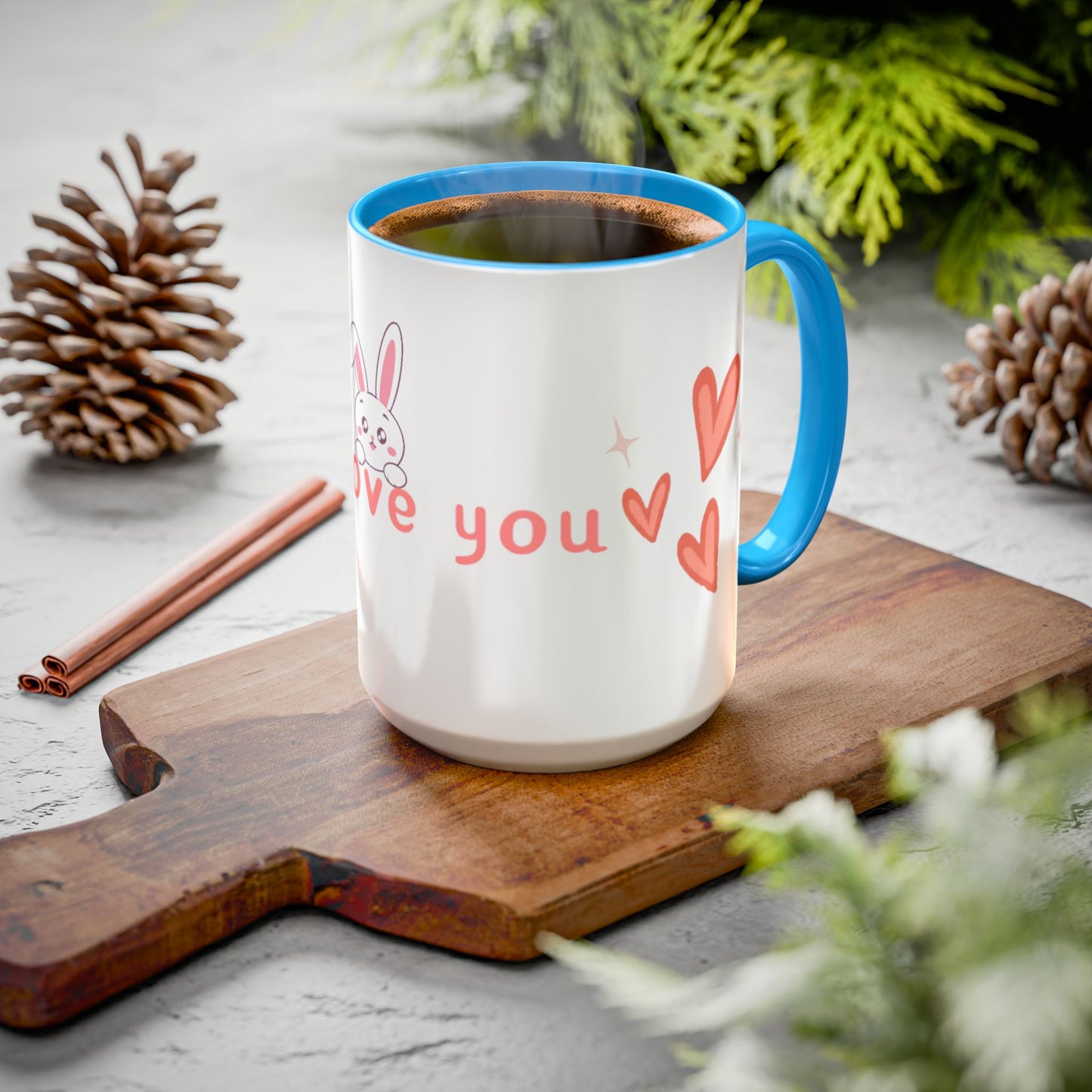 Colorful Bunny Coffee Mug – Sweet Gift for Love & Friendship