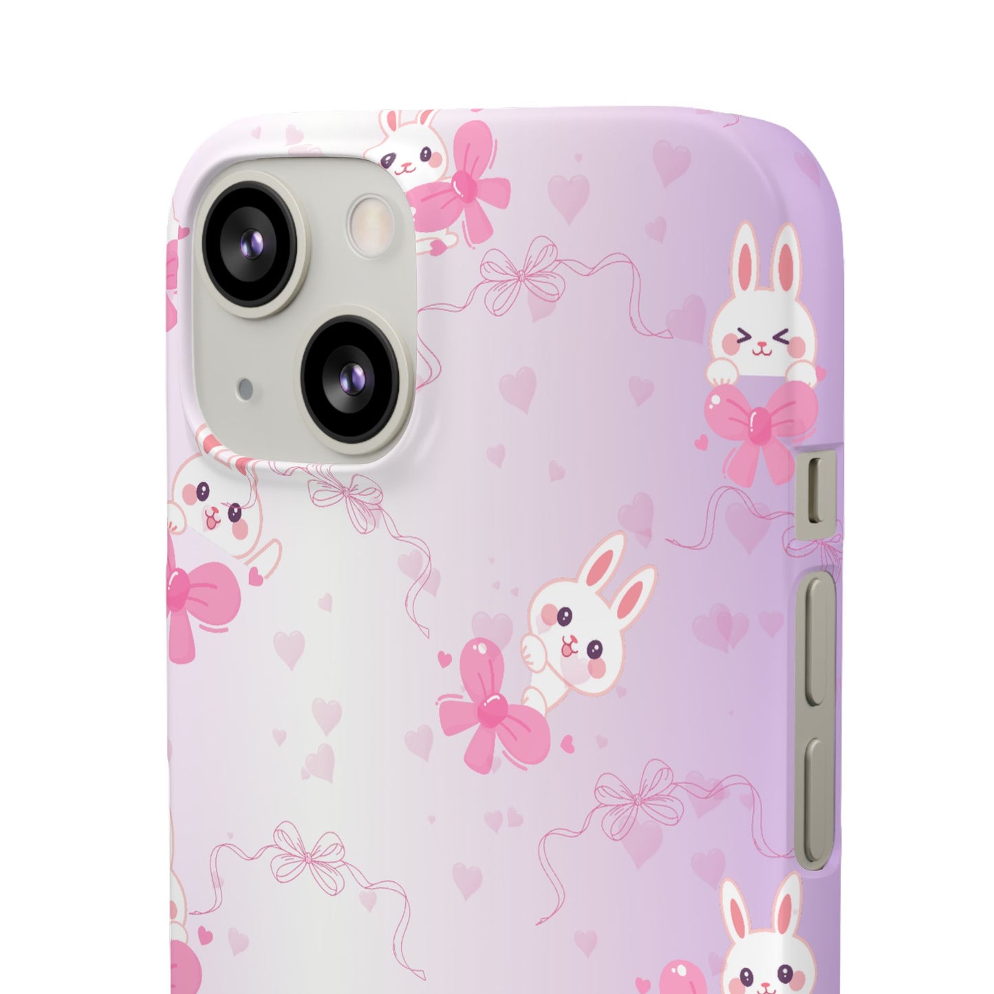 Cute Bunny Snap Cases, Pink Bunny Phone Case, Pastel Animal Phone Cover, Spring Accessories, Gift for Animal Lovers