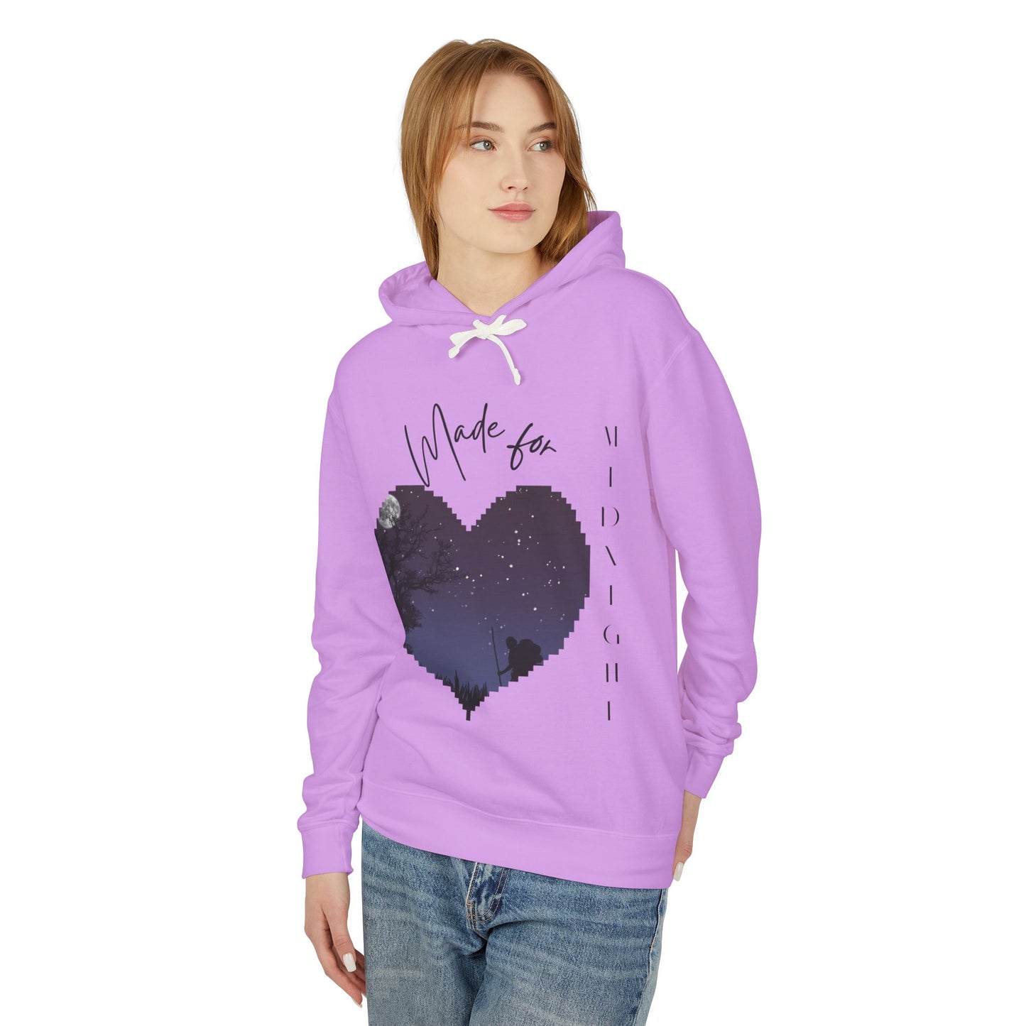 Midnight Love Lightweight Hoodie | Cozy Hooded Sweatshirt fo Ideal Gift for Friends, Casual Wear