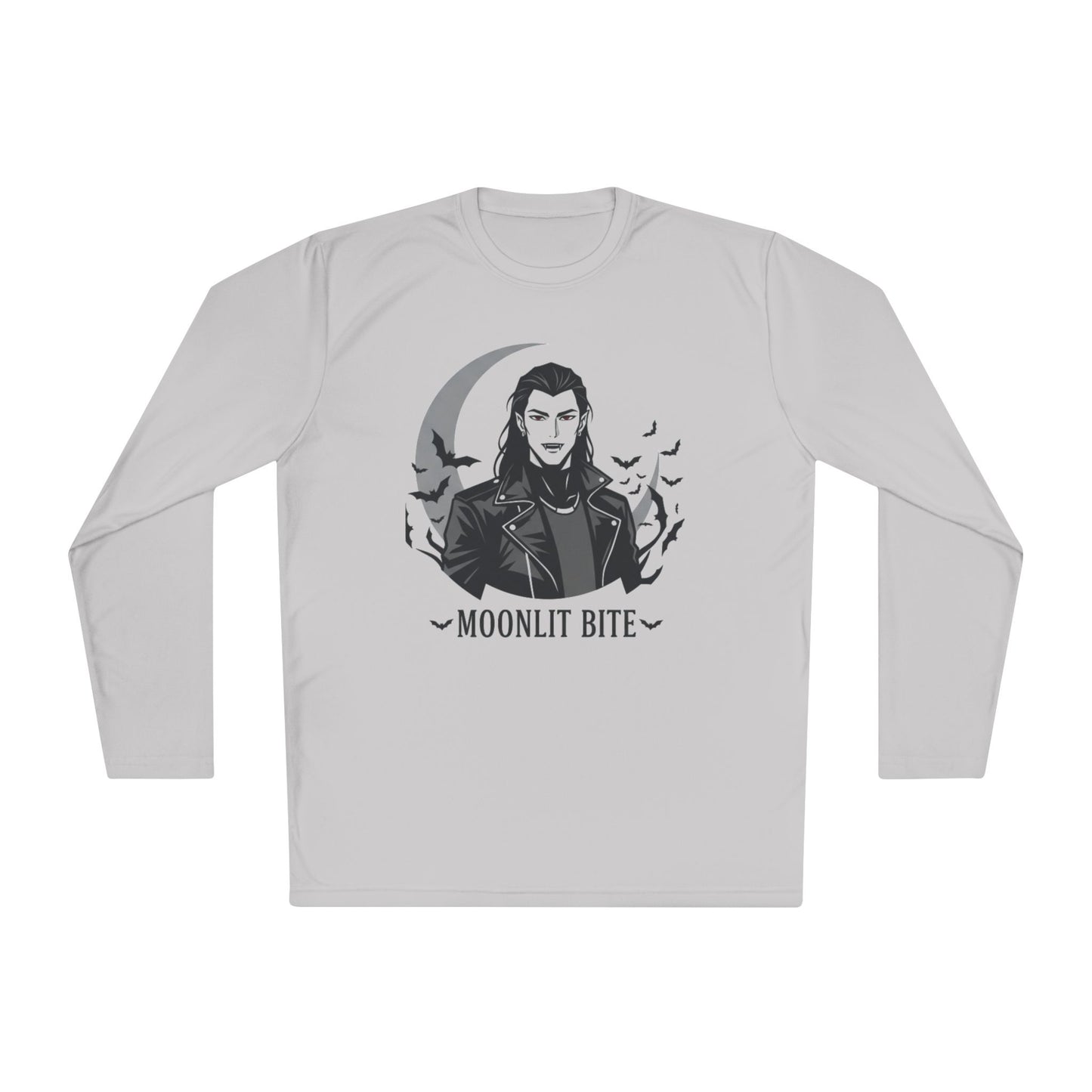 Moonlit Bite Gothic Long Sleeve Tee – Unisex Halloween Shirt, Casual Autumn Wear
