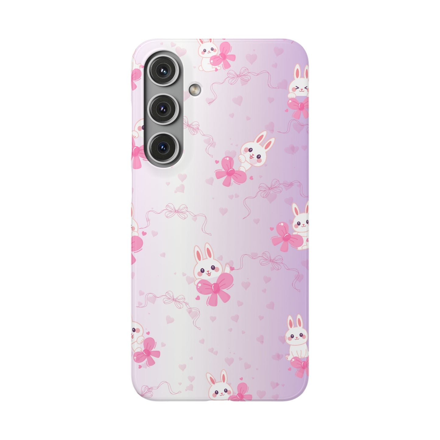 Cute Bunny Snap Cases, Pink Bunny Phone Case, Pastel Animal Phone Cover, Spring Accessories, Gift for Animal Lovers