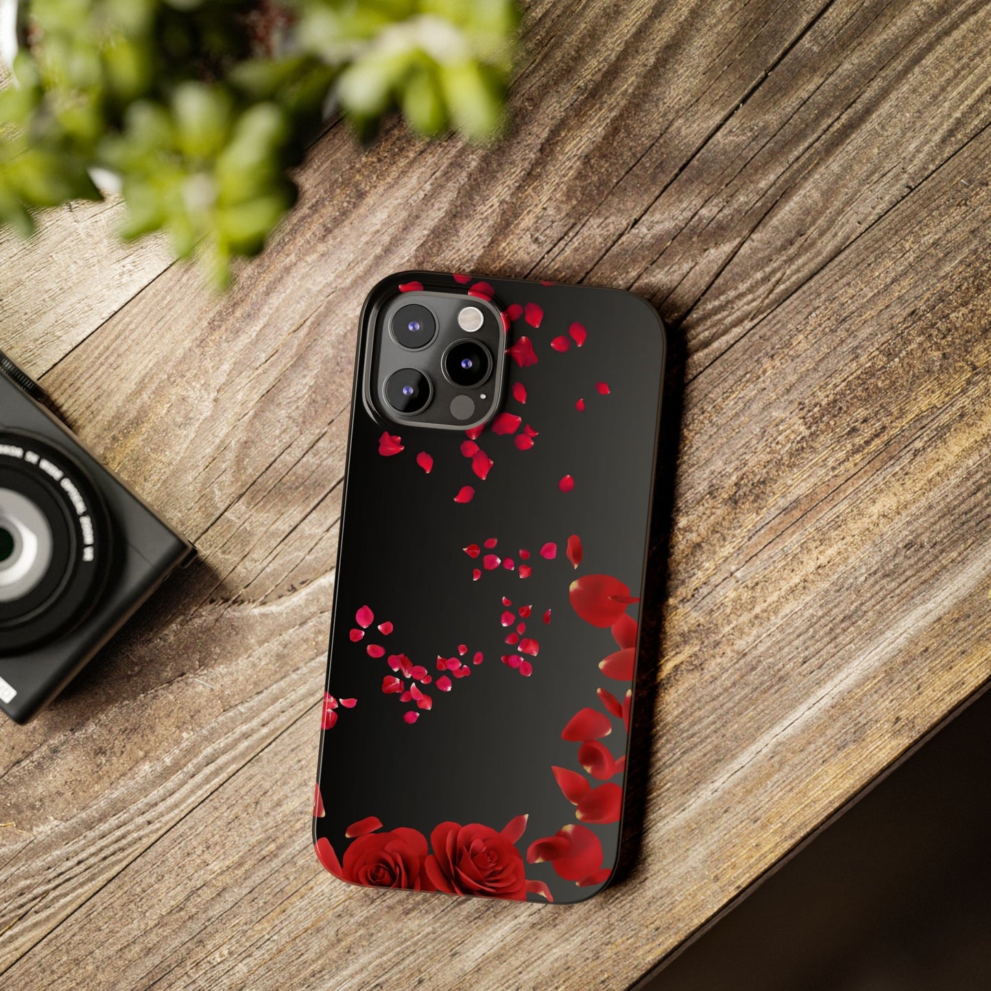 Romantic Rose Slim Phone Case - Floral Design, Love Gift, Phone Accessory, Customizable Cover, Valentine’s Day Present