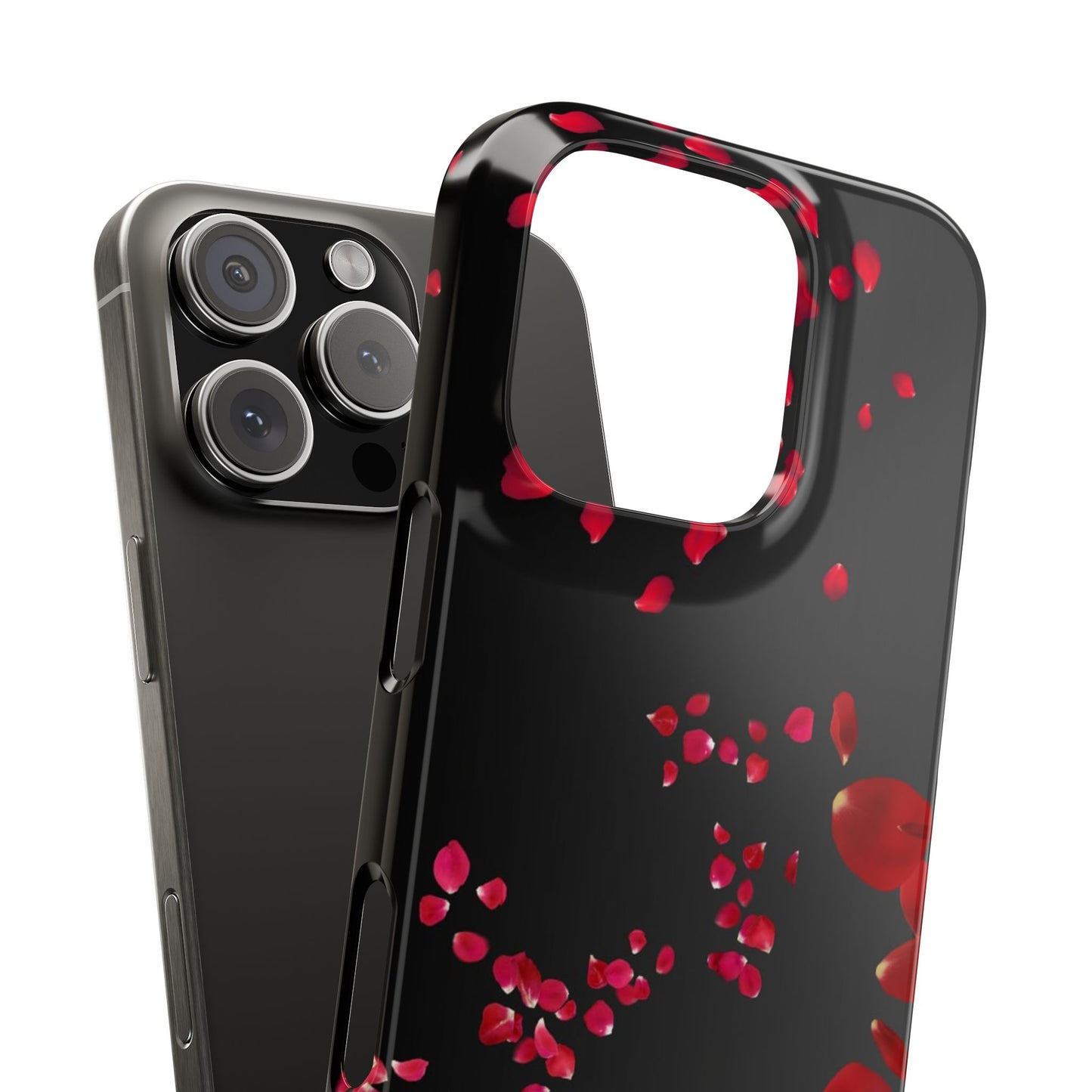 Romantic Rose Slim Phone Case - Floral Design, Love Gift, Phone Accessory, Customizable Cover, Valentine’s Day Present