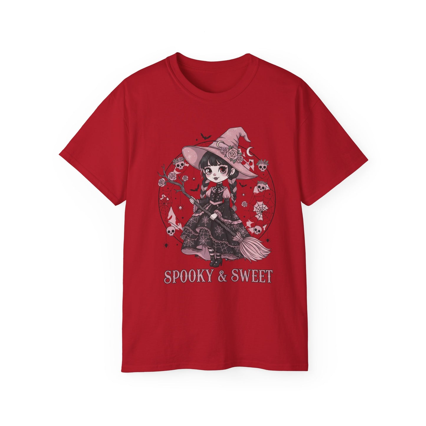 Spooky & Sweet Witch Halloween T-Shirt | Cute Witchy Unisex Graphic Tee