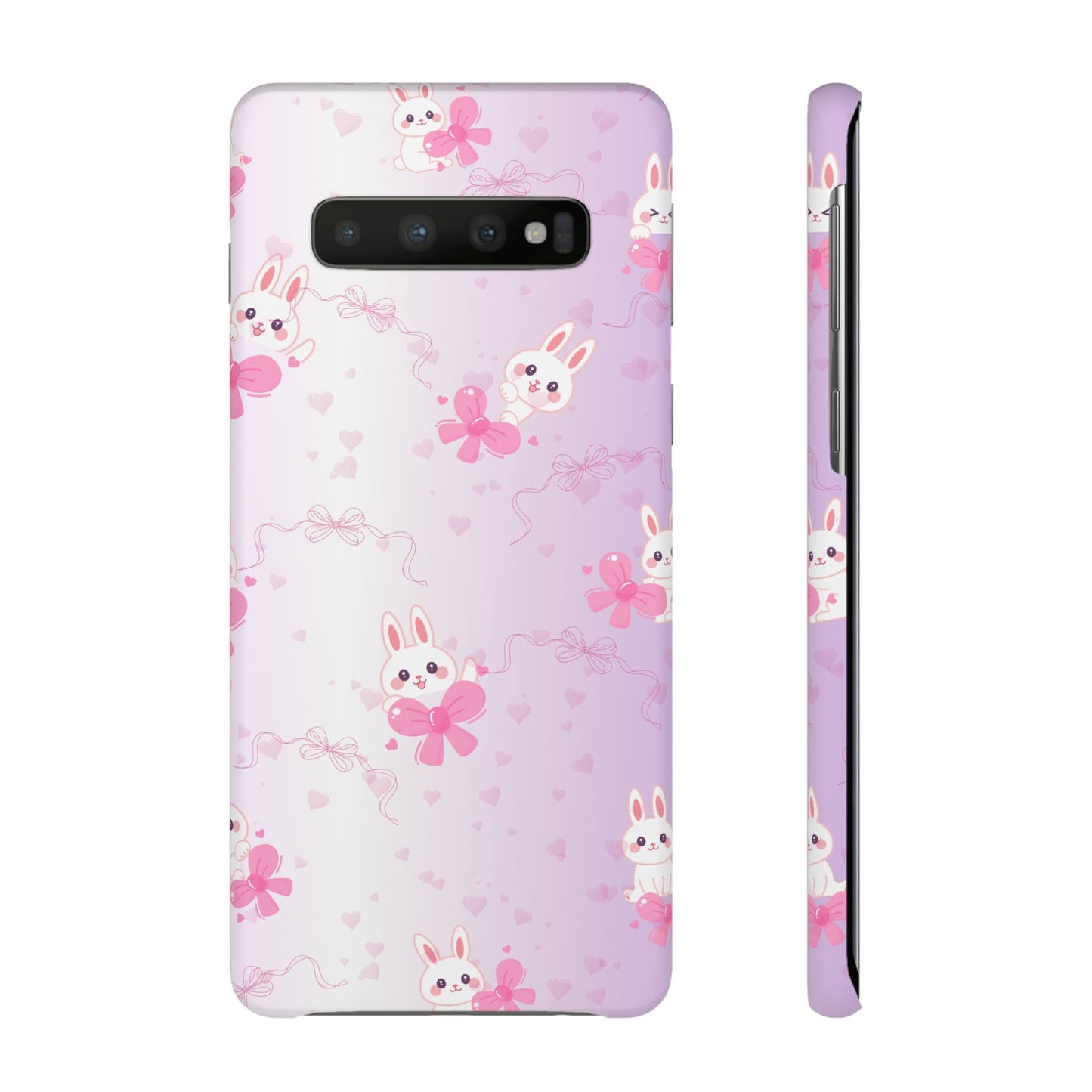 Cute Bunny Snap Cases, Pink Bunny Phone Case, Pastel Animal Phone Cover, Spring Accessories, Gift for Animal Lovers