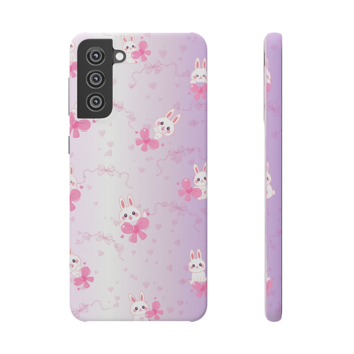 Cute Bunny Snap Cases, Pink Bunny Phone Case, Pastel Animal Phone Cover, Spring Accessories, Gift for Animal Lovers