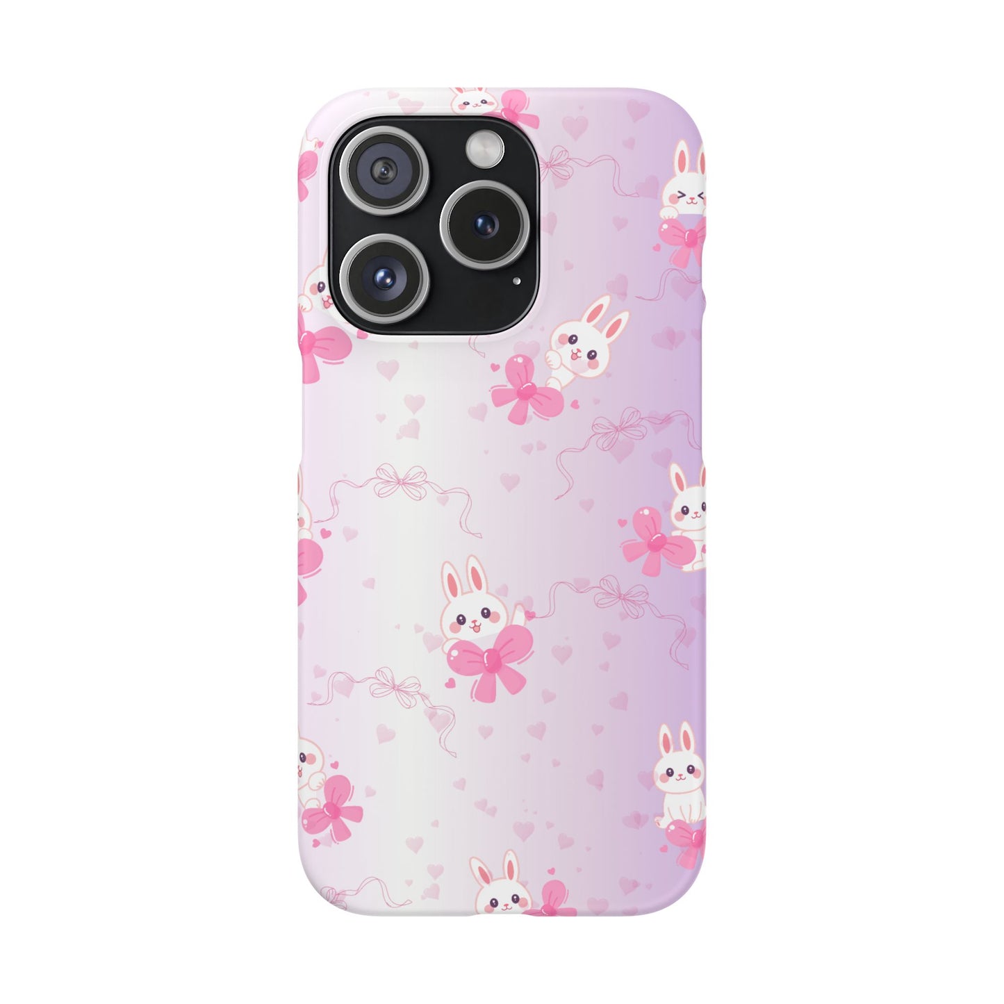 Cute Bunny Snap Cases, Pink Bunny Phone Case, Pastel Animal Phone Cover, Spring Accessories, Gift for Animal Lovers
