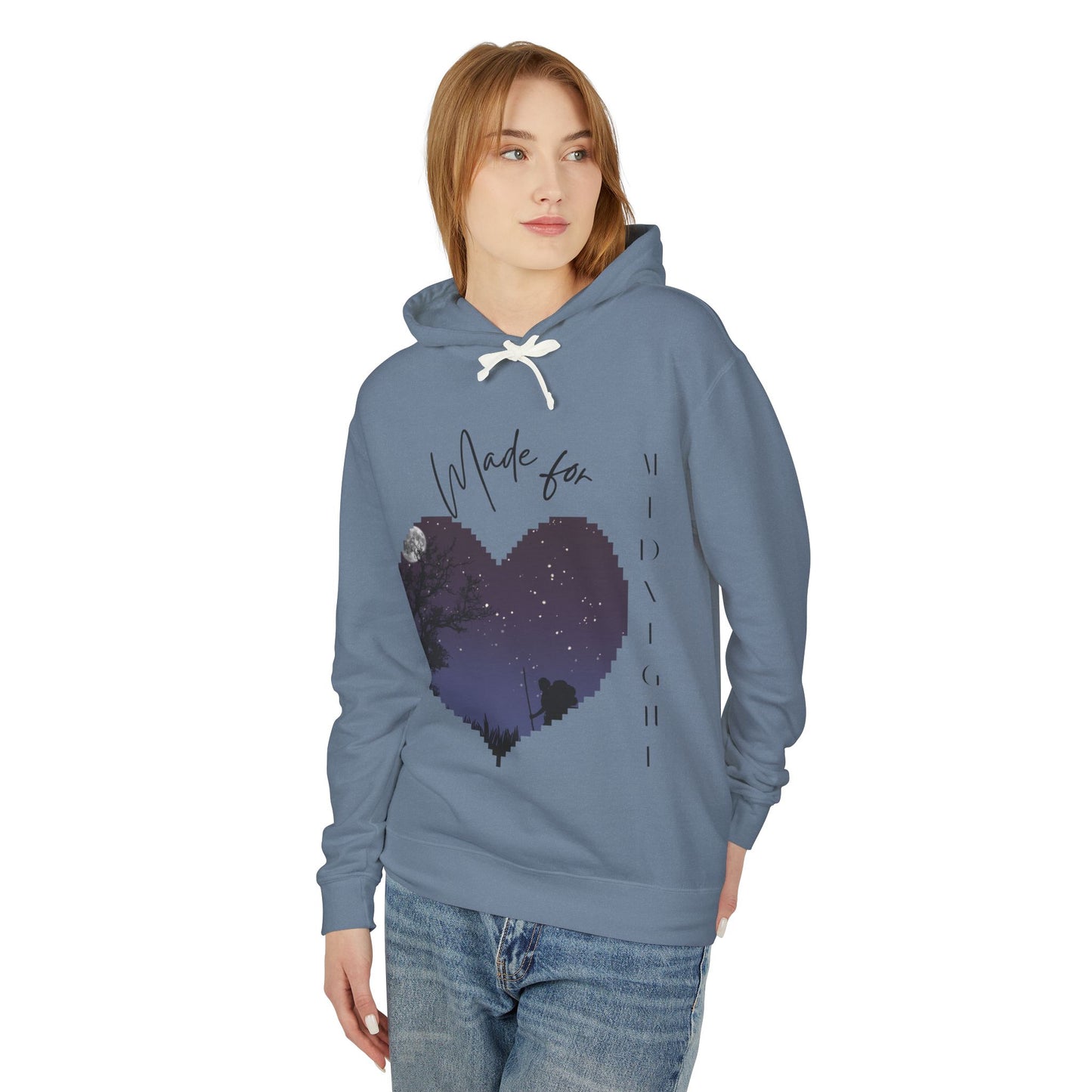 Midnight Love Lightweight Hoodie | Cozy Hooded Sweatshirt fo Ideal Gift for Friends, Casual Wear