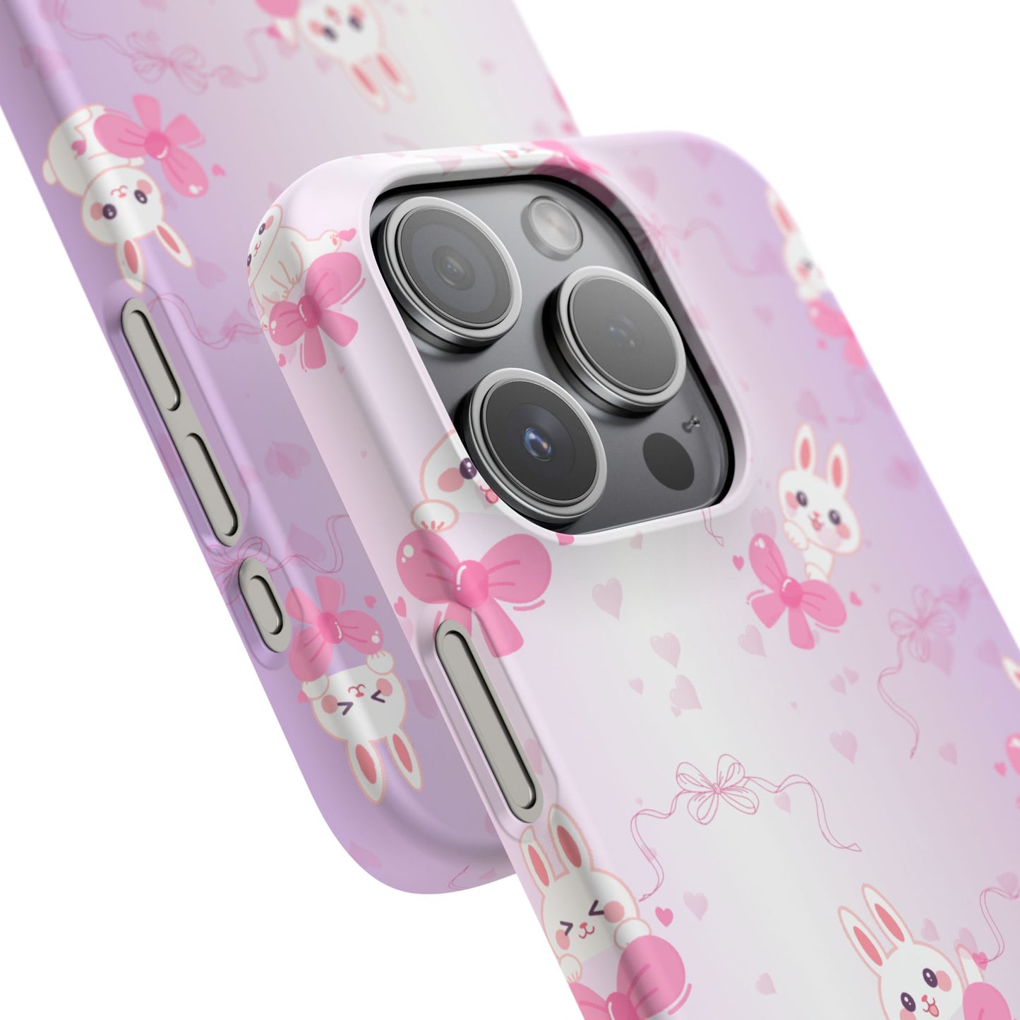 Cute Bunny Snap Cases, Pink Bunny Phone Case, Pastel Animal Phone Cover, Spring Accessories, Gift for Animal Lovers