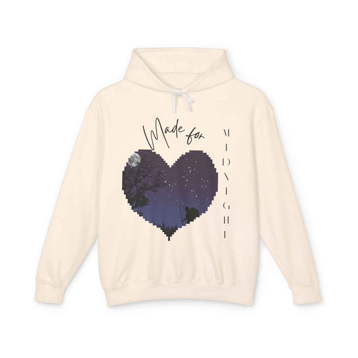 Midnight Love Lightweight Hoodie | Cozy Hooded Sweatshirt fo Ideal Gift for Friends, Casual Wear