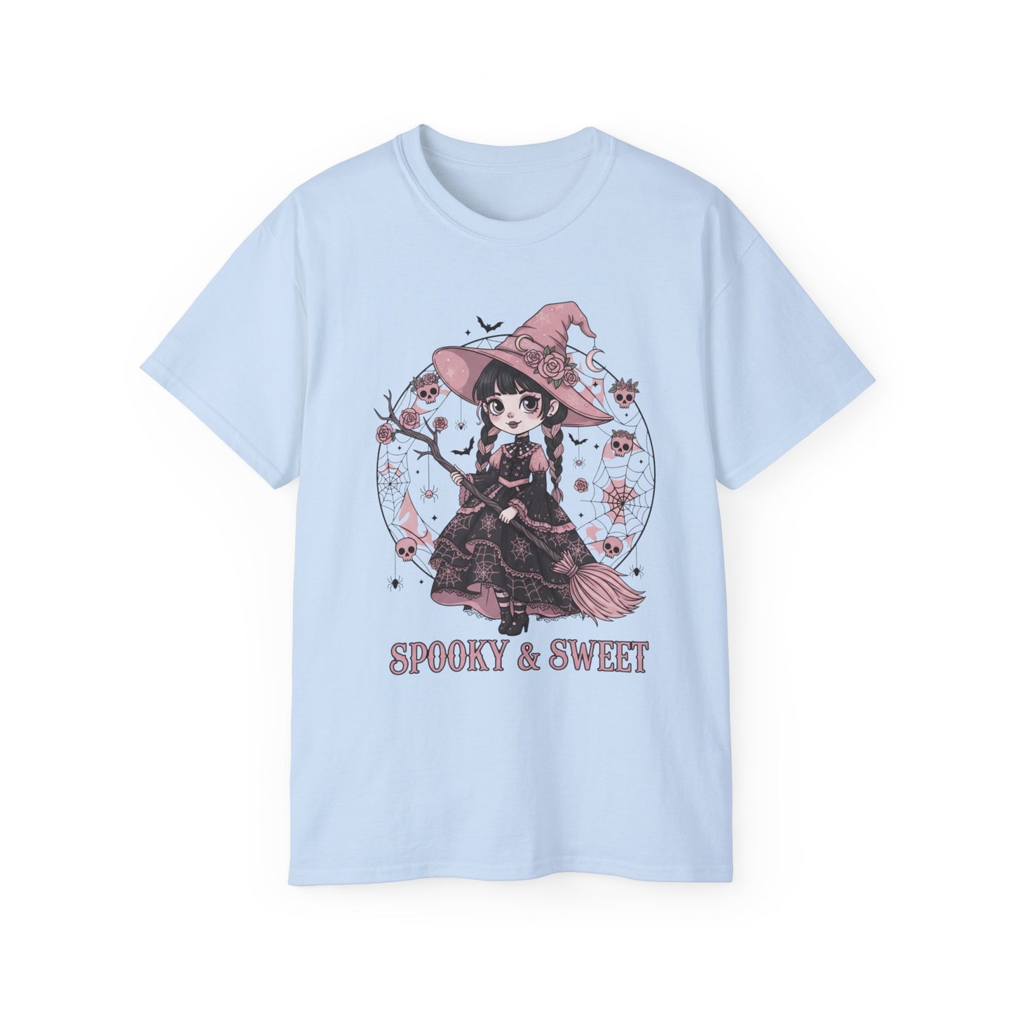 Spooky & Sweet Witch Halloween T-Shirt | Cute Witchy Unisex Graphic Tee