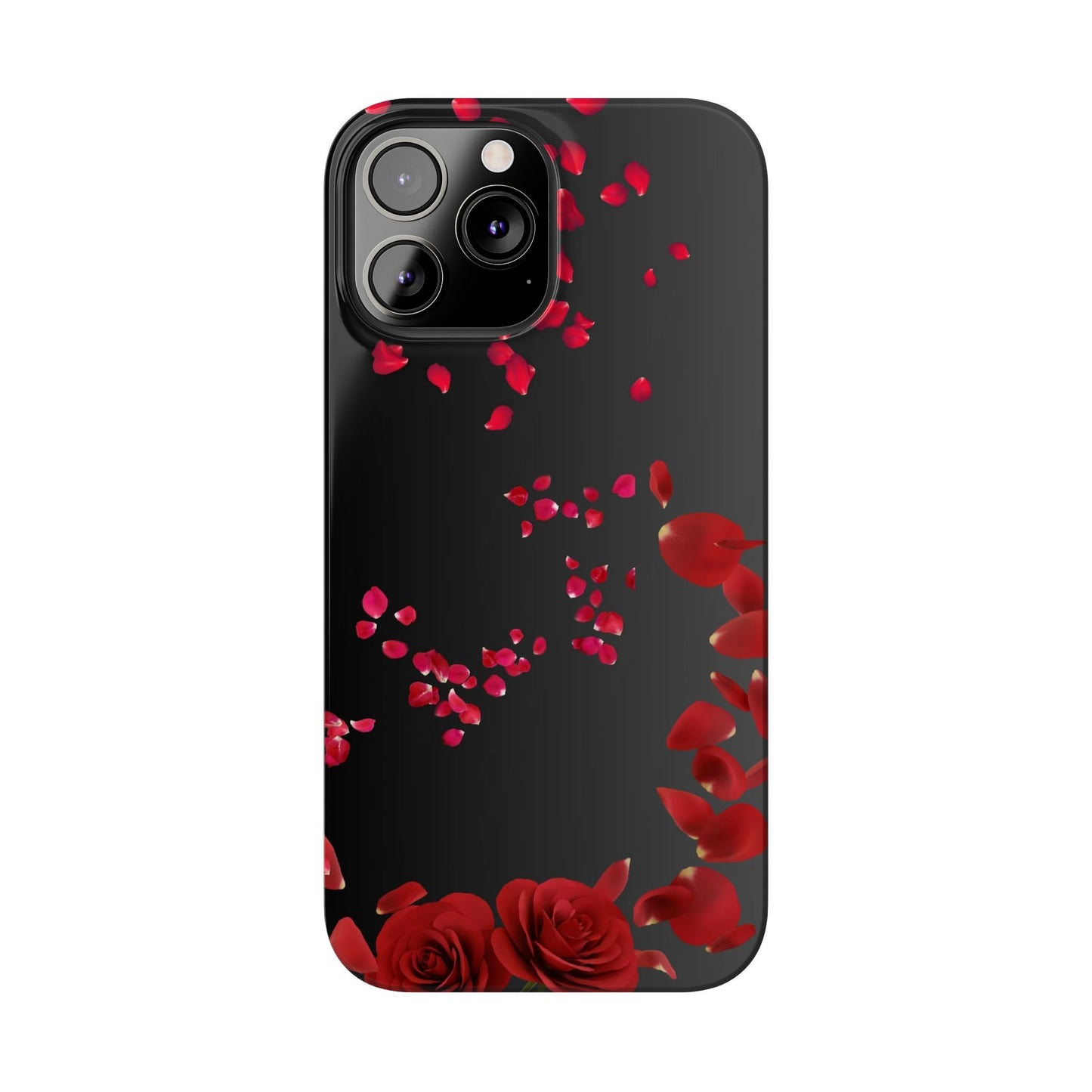 Romantic Rose Slim Phone Case - Floral Design, Love Gift, Phone Accessory, Customizable Cover, Valentine’s Day Present