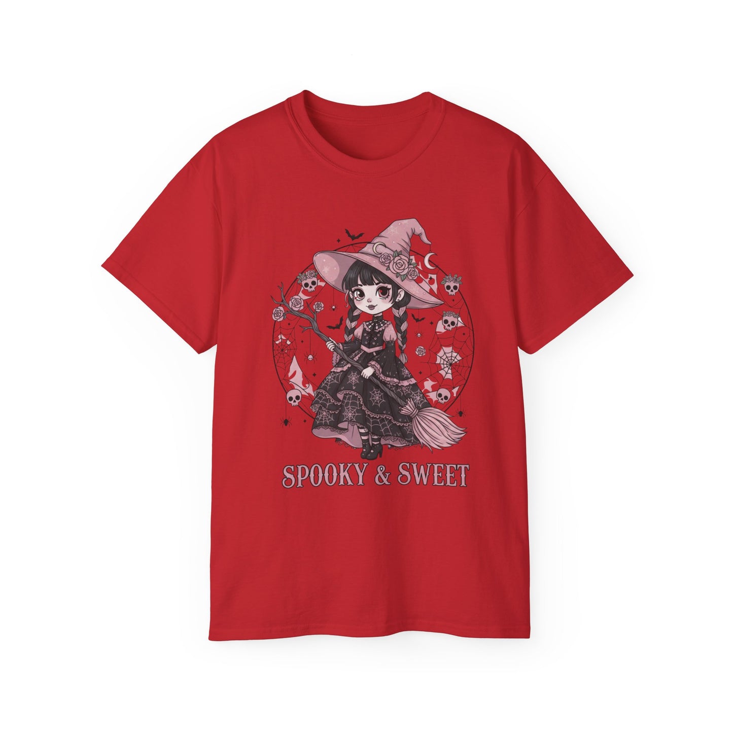 Spooky & Sweet Witch Halloween T-Shirt | Cute Witchy Unisex Graphic Tee