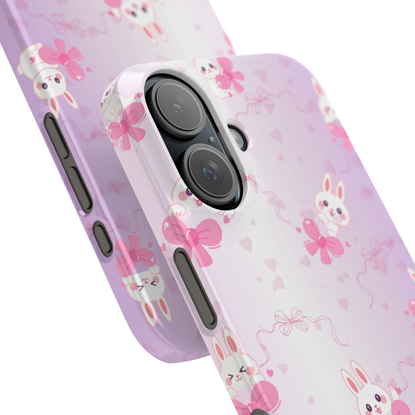 Cute Bunny Snap Cases, Pink Bunny Phone Case, Pastel Animal Phone Cover, Spring Accessories, Gift for Animal Lovers