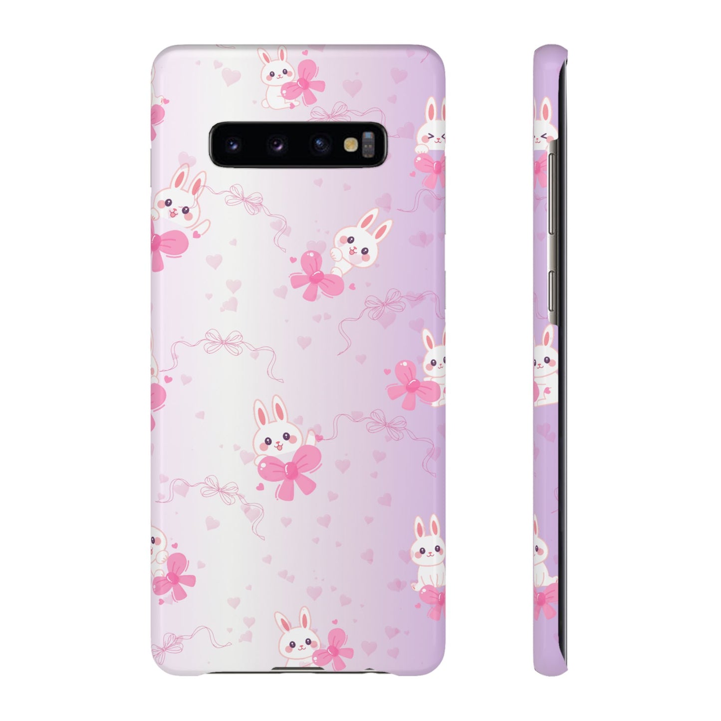 Cute Bunny Snap Cases, Pink Bunny Phone Case, Pastel Animal Phone Cover, Spring Accessories, Gift for Animal Lovers