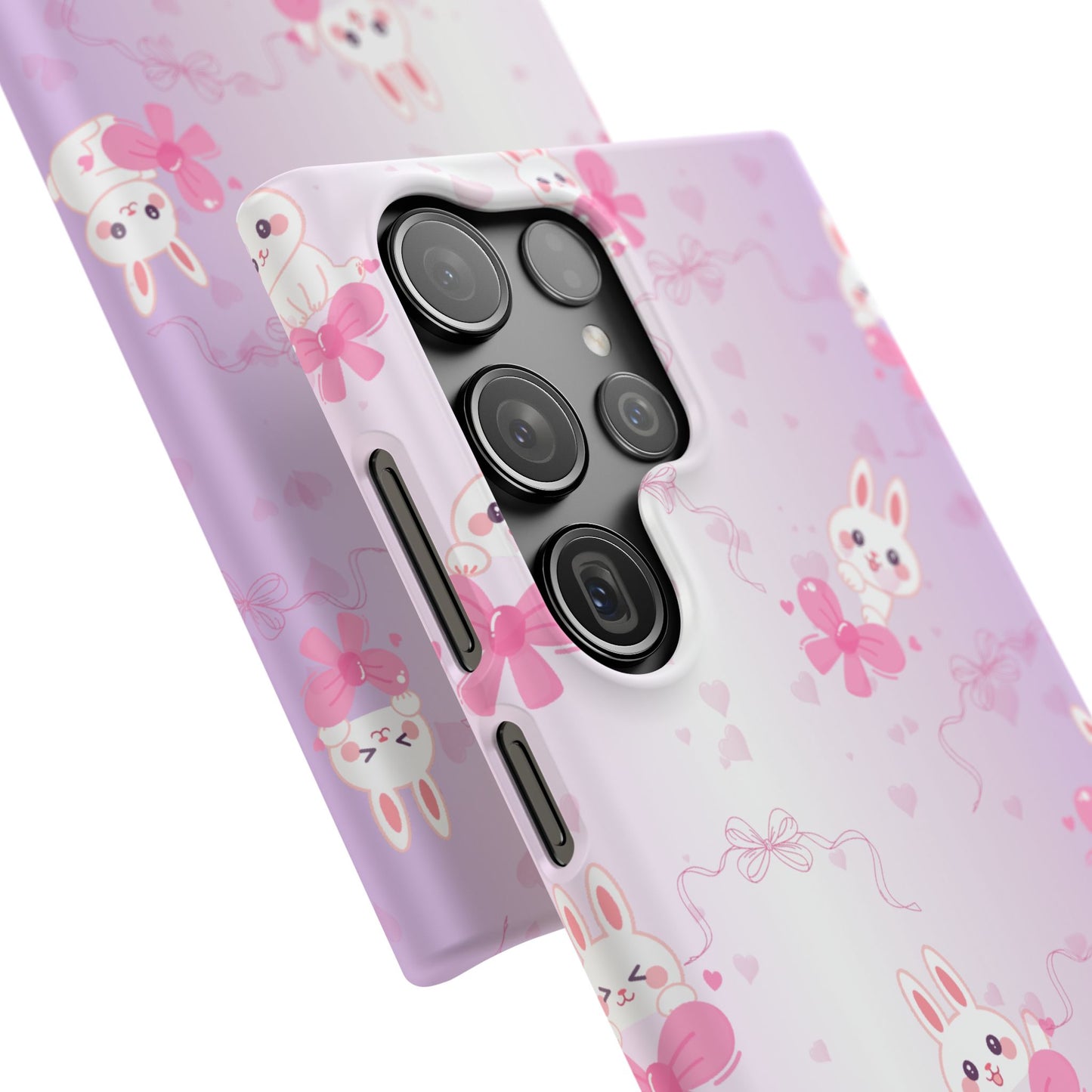 Cute Bunny Snap Cases, Pink Bunny Phone Case, Pastel Animal Phone Cover, Spring Accessories, Gift for Animal Lovers