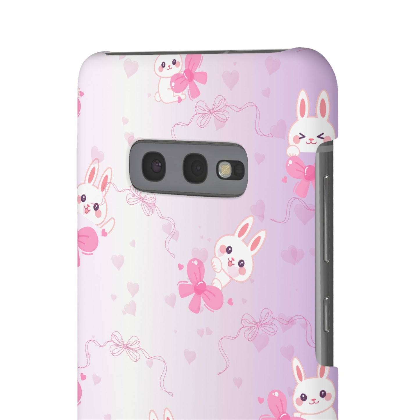 Cute Bunny Snap Cases, Pink Bunny Phone Case, Pastel Animal Phone Cover, Spring Accessories, Gift for Animal Lovers