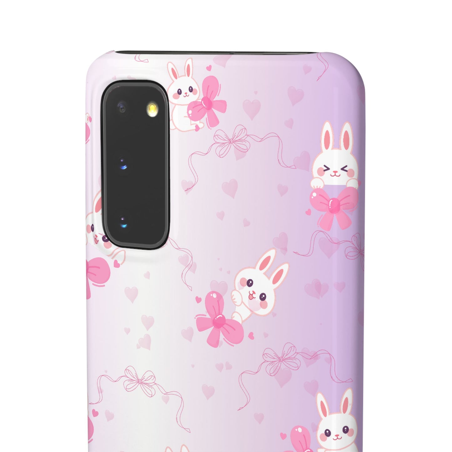 Cute Bunny Snap Cases, Pink Bunny Phone Case, Pastel Animal Phone Cover, Spring Accessories, Gift for Animal Lovers