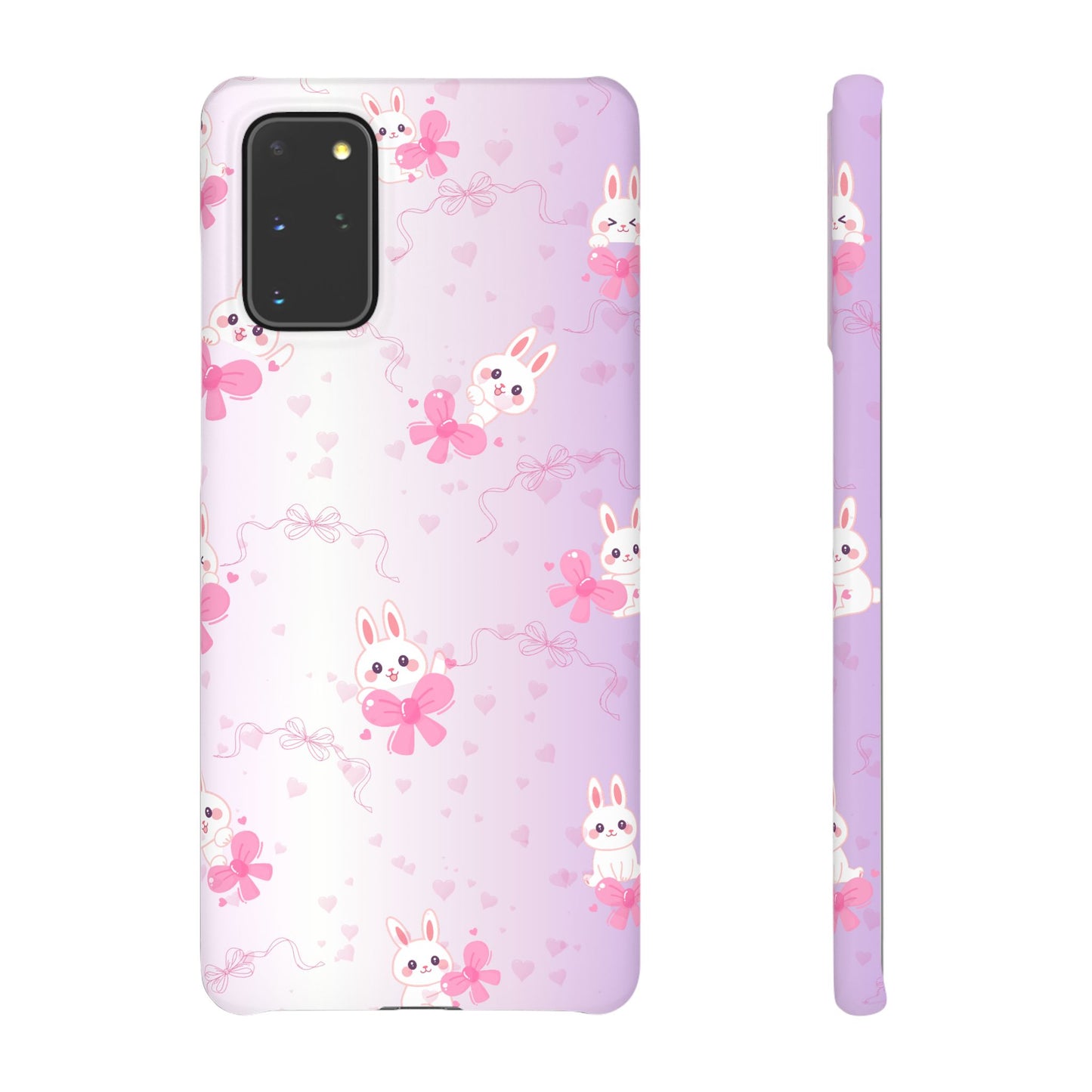 Cute Bunny Snap Cases, Pink Bunny Phone Case, Pastel Animal Phone Cover, Spring Accessories, Gift for Animal Lovers