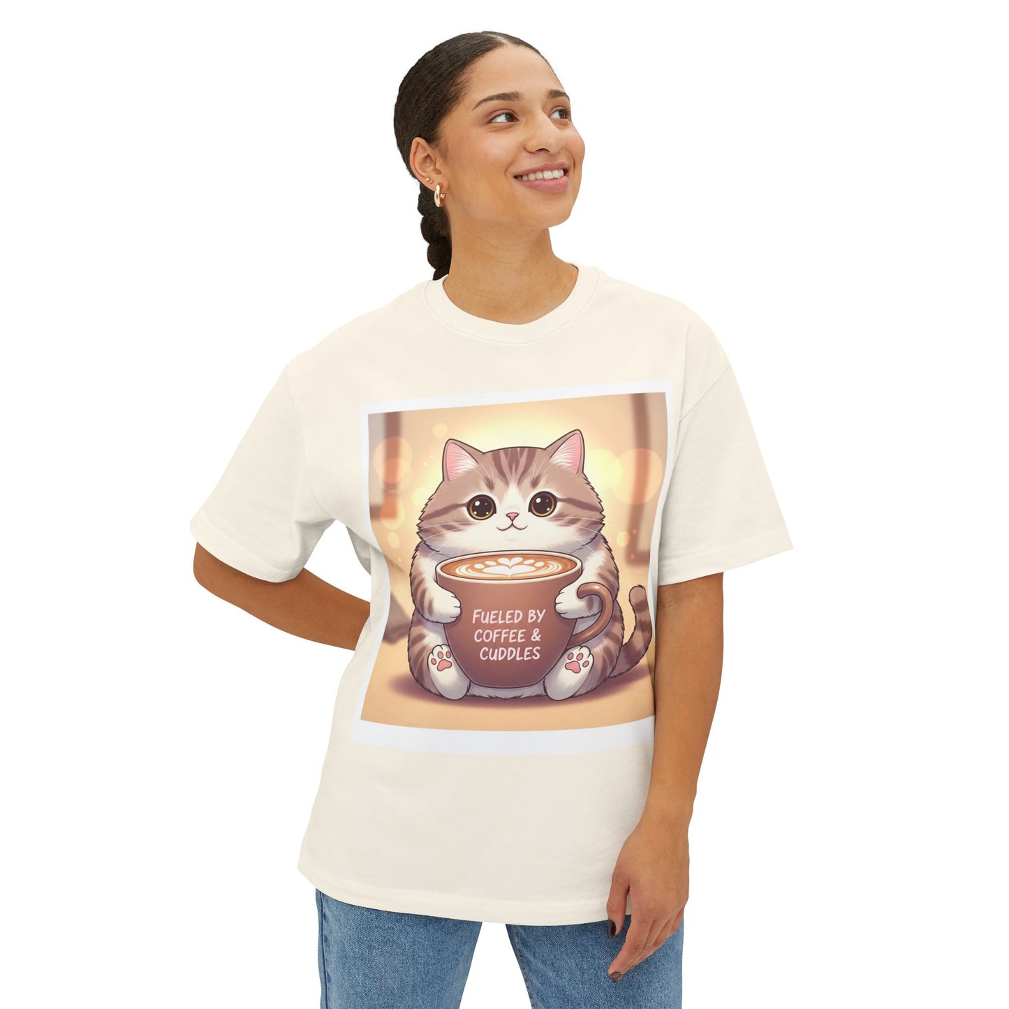 Coffee and Cuddle Unisex Oversized Boxy