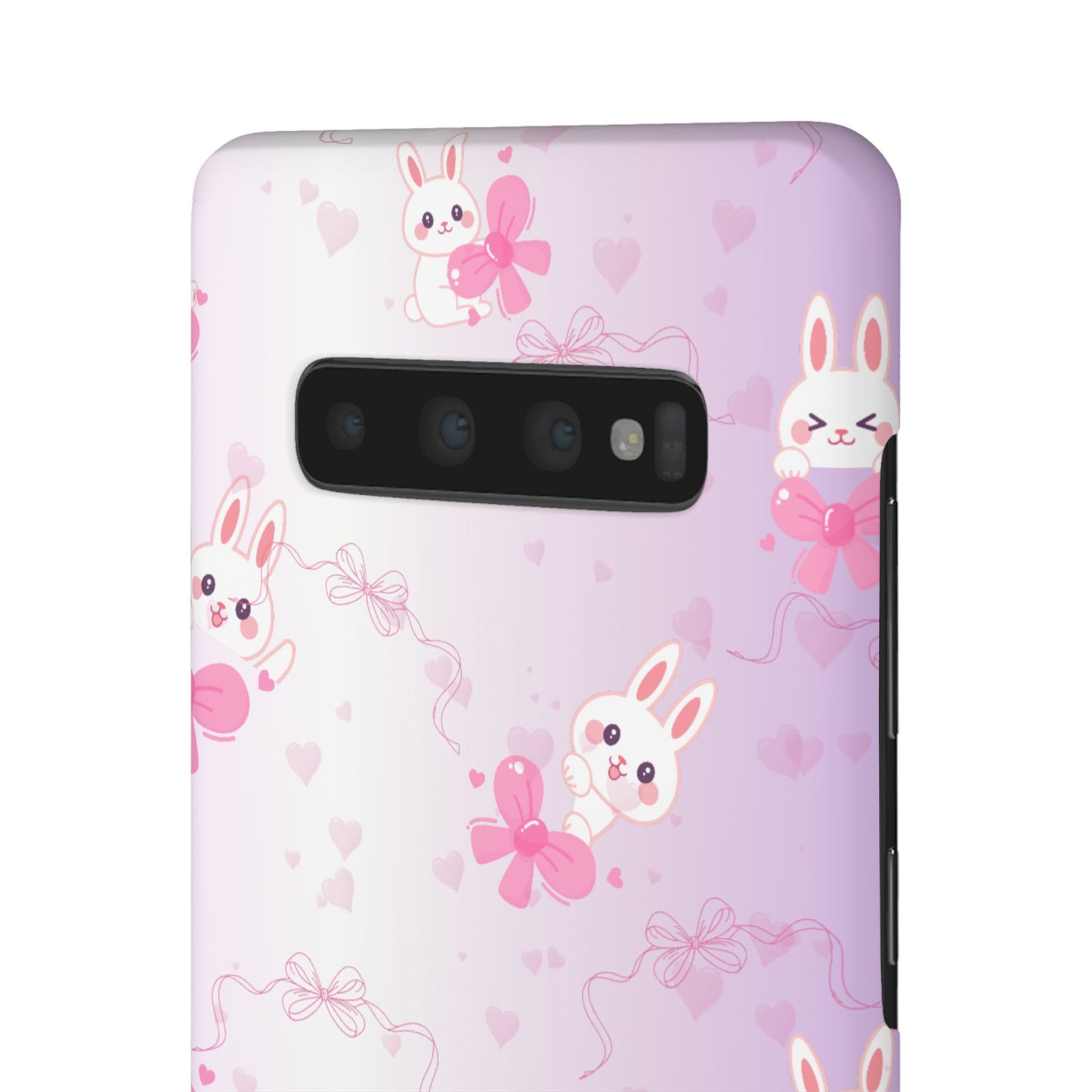 Cute Bunny Snap Cases, Pink Bunny Phone Case, Pastel Animal Phone Cover, Spring Accessories, Gift for Animal Lovers