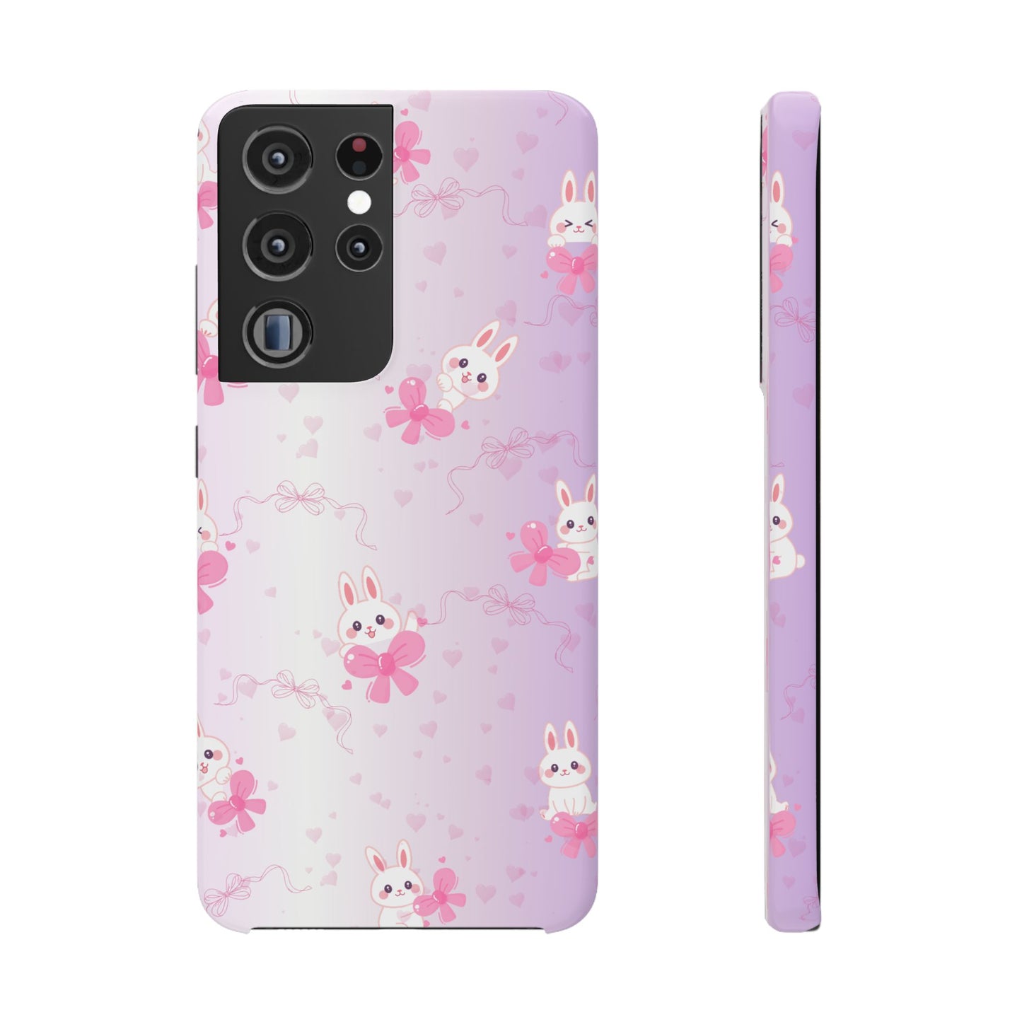 Cute Bunny Snap Cases, Pink Bunny Phone Case, Pastel Animal Phone Cover, Spring Accessories, Gift for Animal Lovers