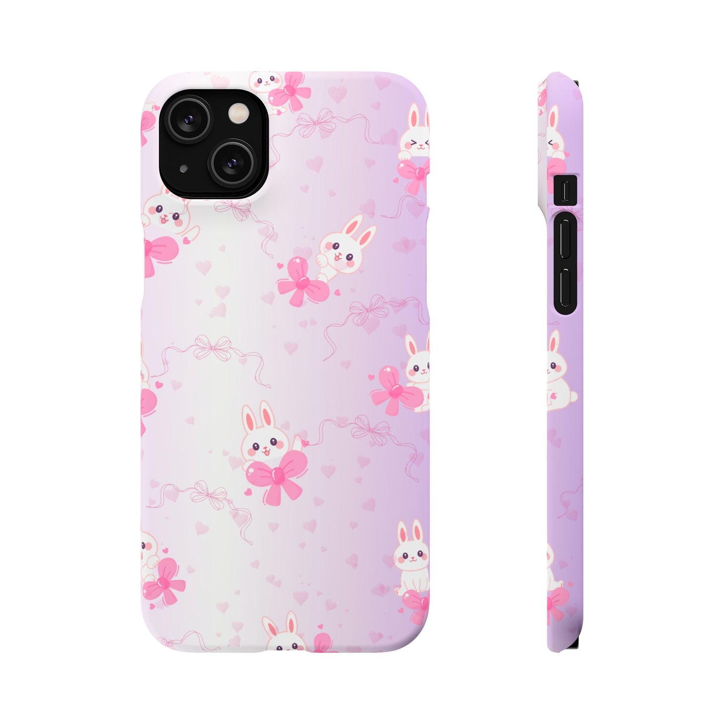 Cute Bunny Snap Cases, Pink Bunny Phone Case, Pastel Animal Phone Cover, Spring Accessories, Gift for Animal Lovers