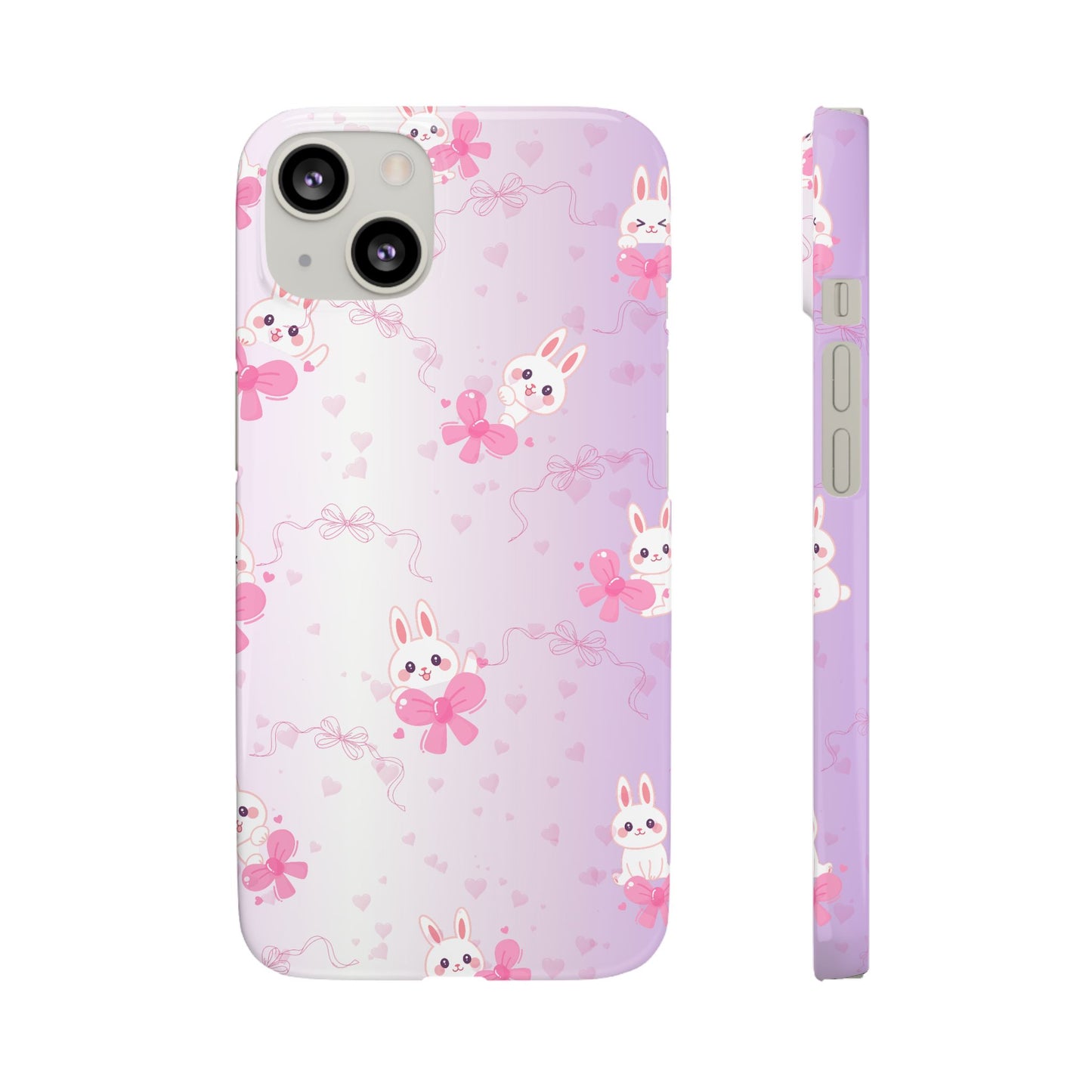 Cute Bunny Snap Cases, Pink Bunny Phone Case, Pastel Animal Phone Cover, Spring Accessories, Gift for Animal Lovers