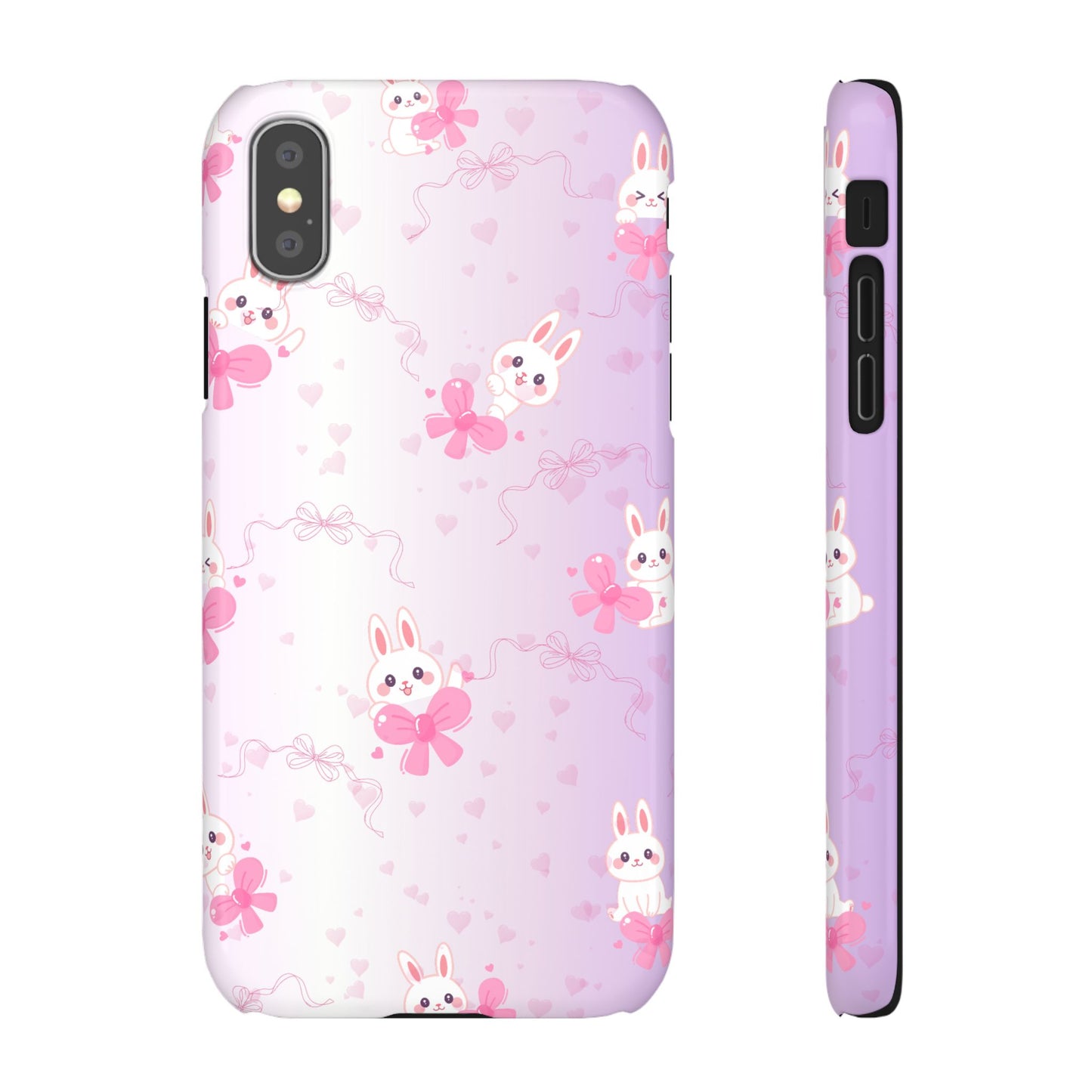 Cute Bunny Snap Cases, Pink Bunny Phone Case, Pastel Animal Phone Cover, Spring Accessories, Gift for Animal Lovers