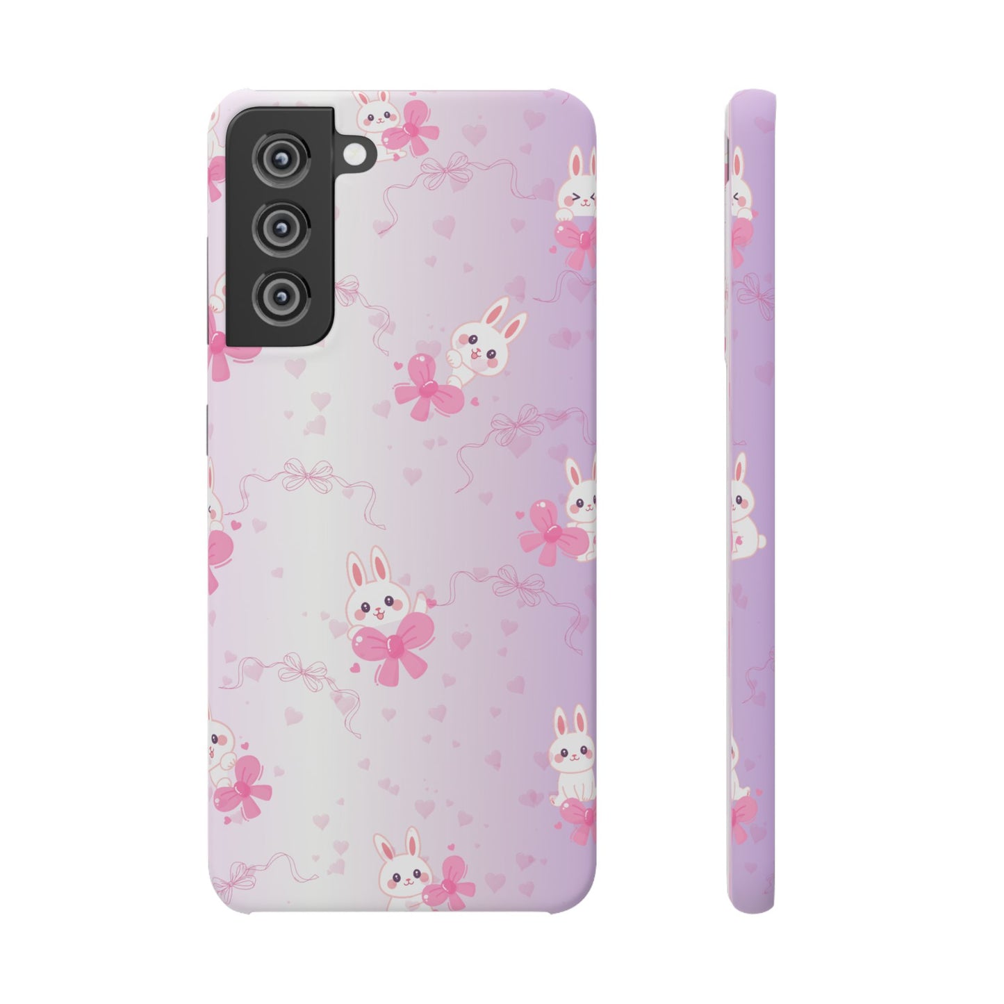 Cute Bunny Snap Cases, Pink Bunny Phone Case, Pastel Animal Phone Cover, Spring Accessories, Gift for Animal Lovers