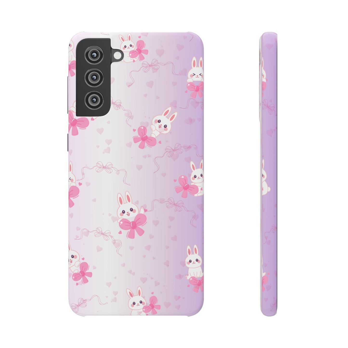 Cute Bunny Snap Cases, Pink Bunny Phone Case, Pastel Animal Phone Cover, Spring Accessories, Gift for Animal Lovers