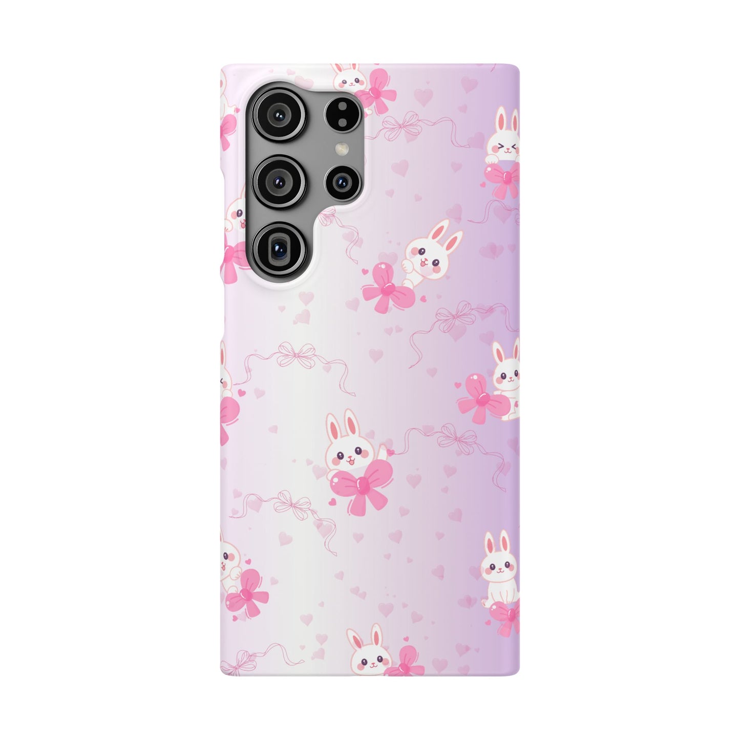 Cute Bunny Snap Cases, Pink Bunny Phone Case, Pastel Animal Phone Cover, Spring Accessories, Gift for Animal Lovers