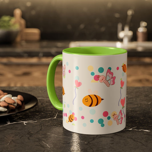 Cute Bee & Fairy Kids’ Mug – Colorful Drinkware