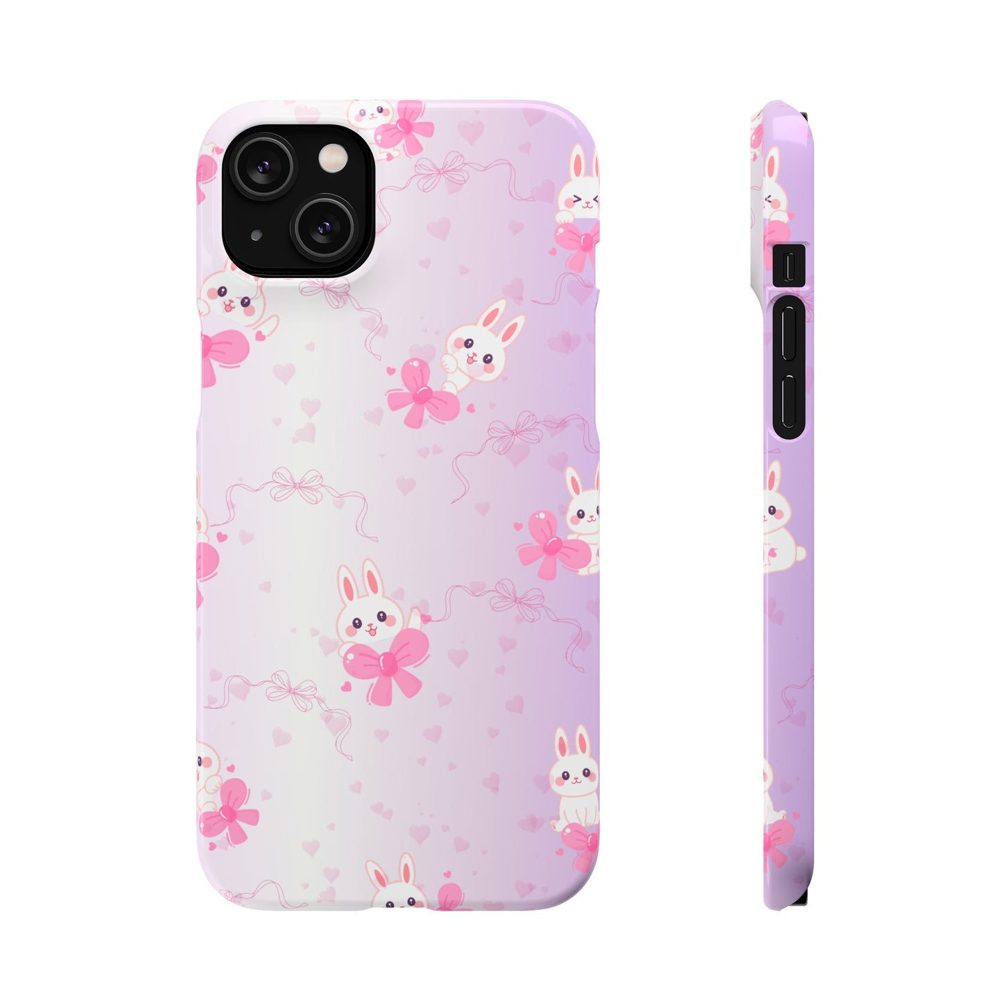 Cute Bunny Snap Cases, Pink Bunny Phone Case, Pastel Animal Phone Cover, Spring Accessories, Gift for Animal Lovers