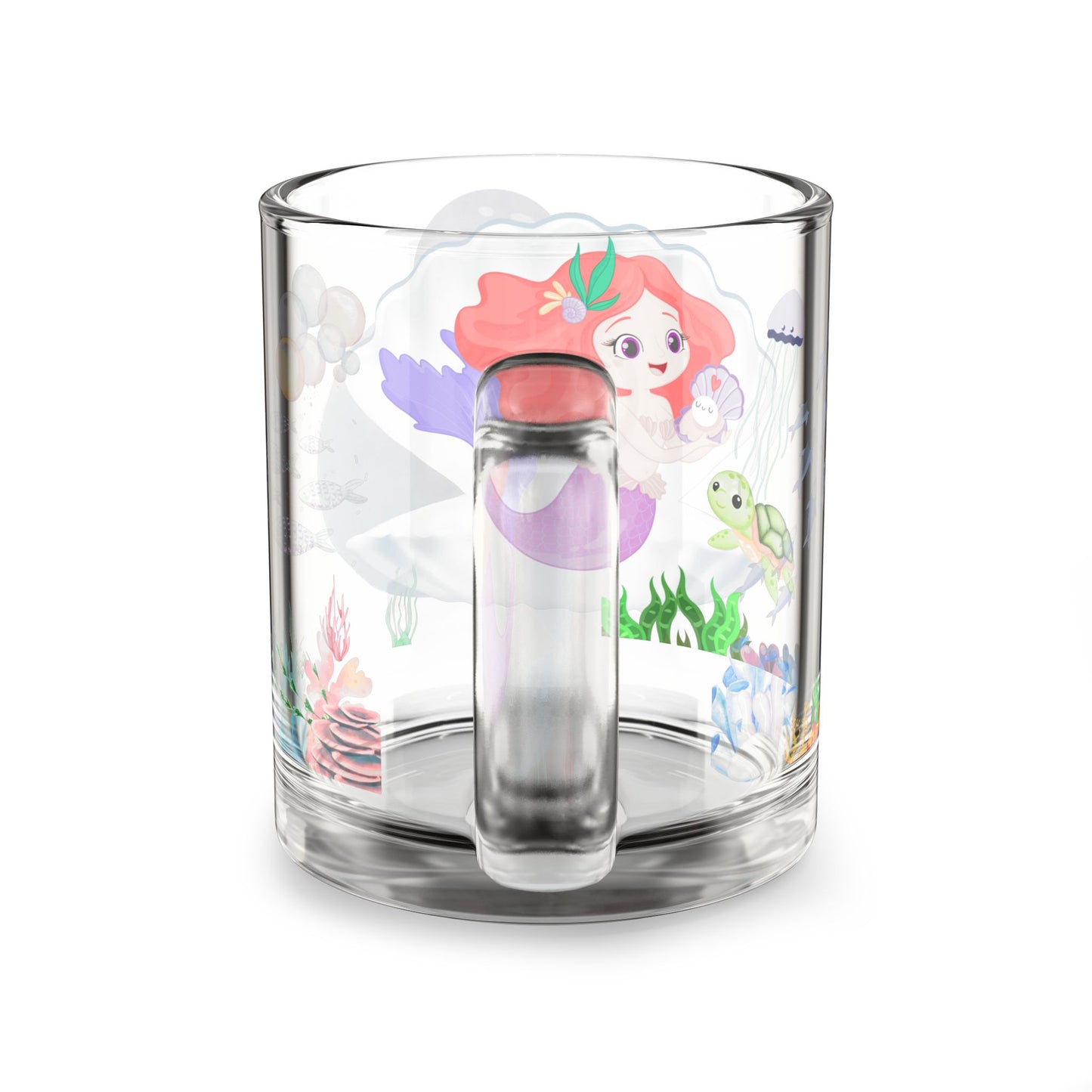 Mermaid Glass Mug – Ocean Coffee Cup Gift