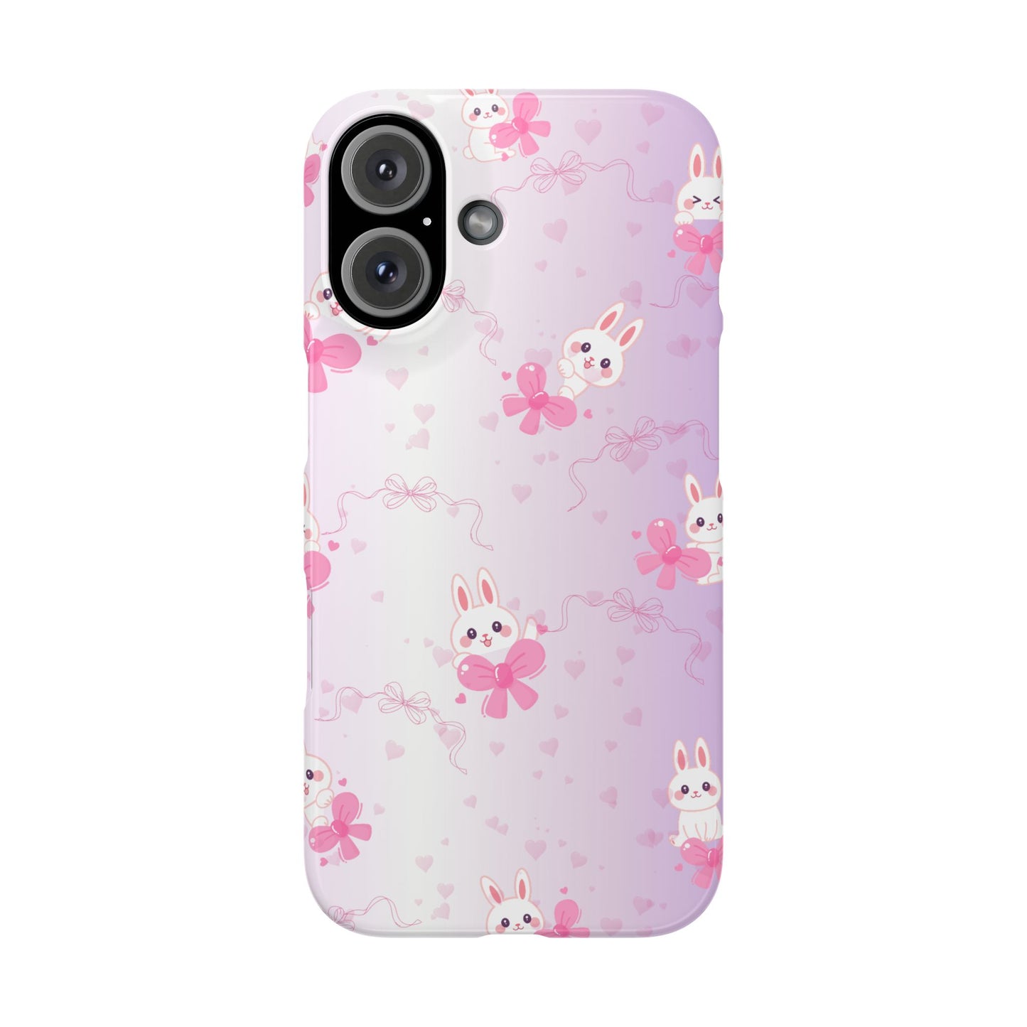 Cute Bunny Snap Cases, Pink Bunny Phone Case, Pastel Animal Phone Cover, Spring Accessories, Gift for Animal Lovers