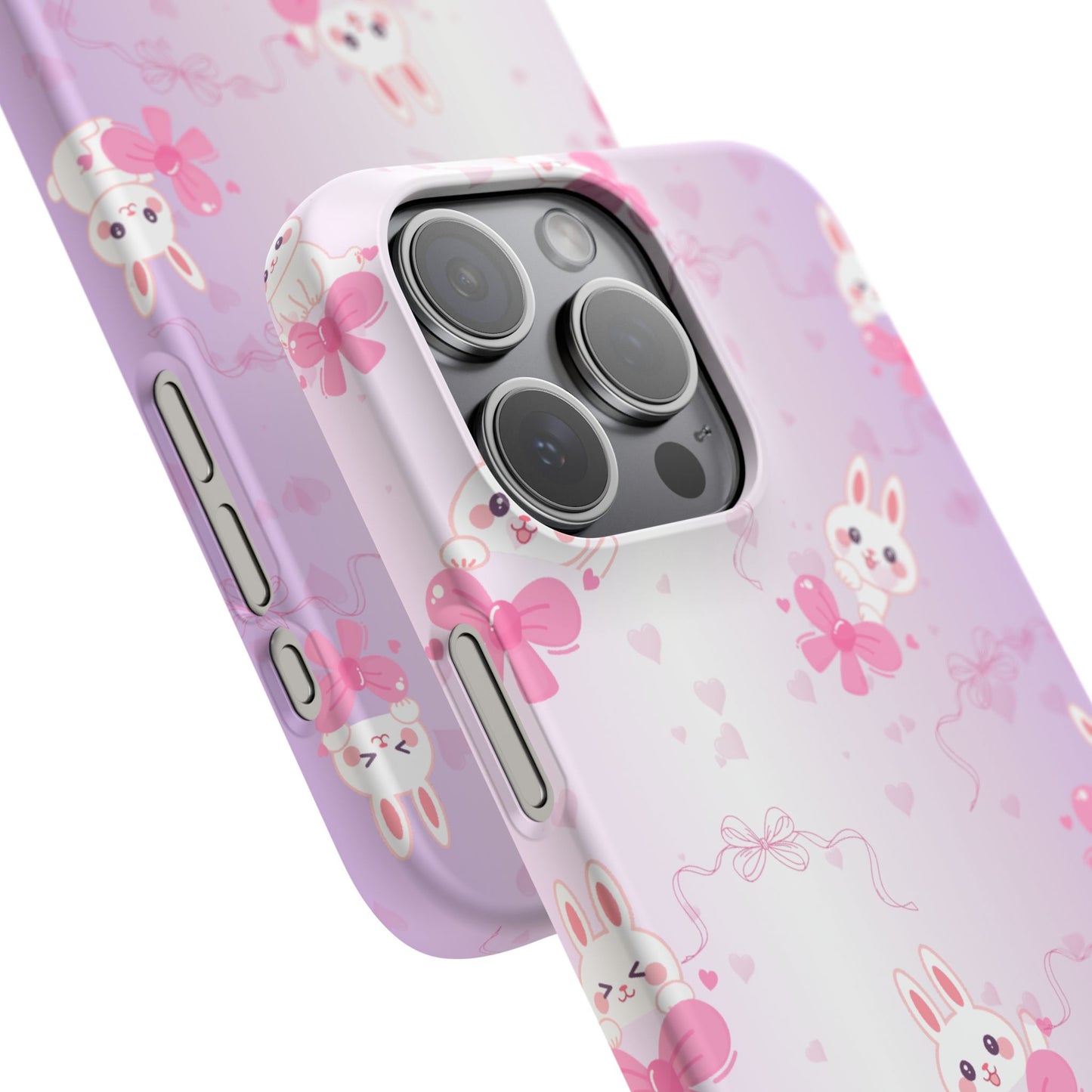 Cute Bunny Snap Cases, Pink Bunny Phone Case, Pastel Animal Phone Cover, Spring Accessories, Gift for Animal Lovers