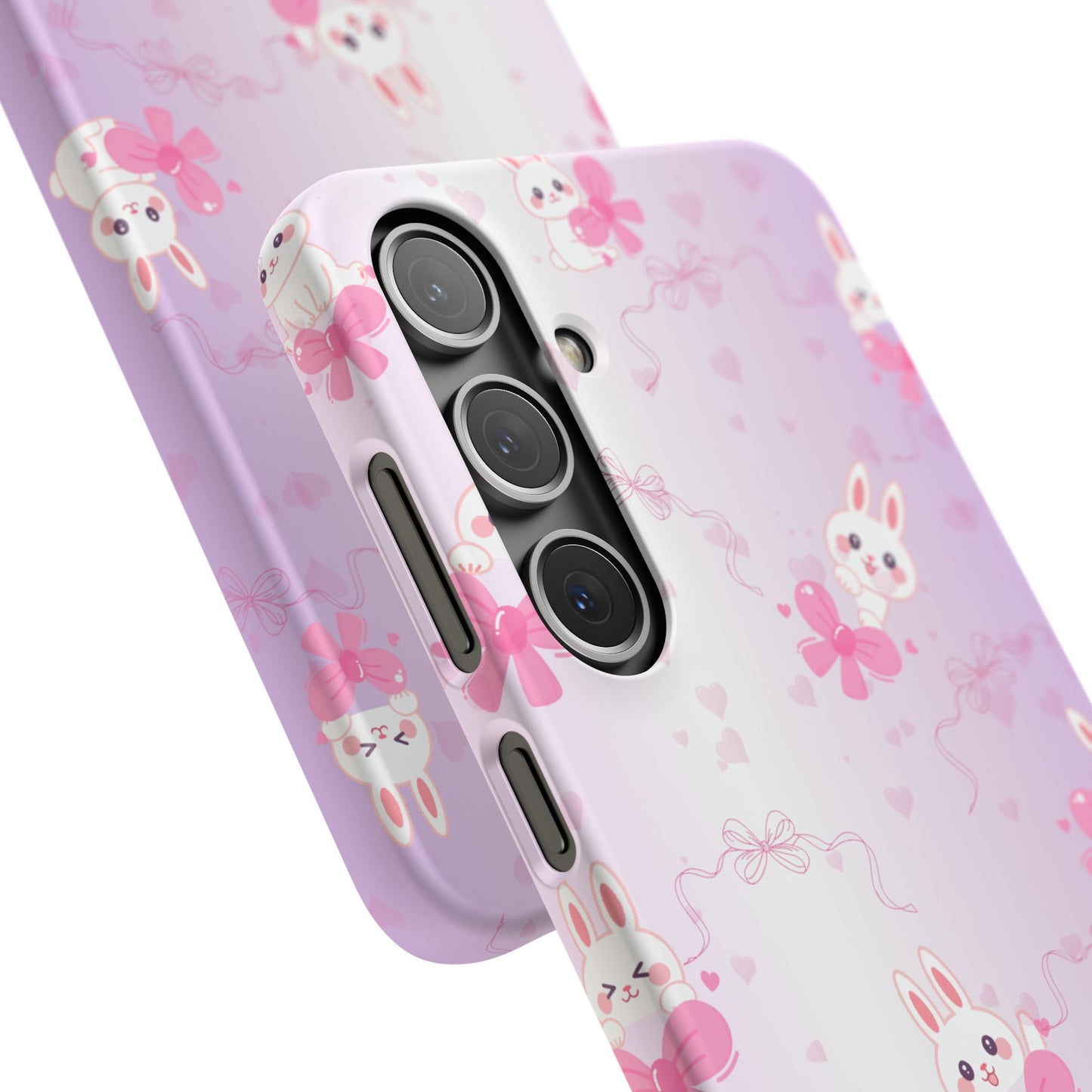 Cute Bunny Snap Cases, Pink Bunny Phone Case, Pastel Animal Phone Cover, Spring Accessories, Gift for Animal Lovers