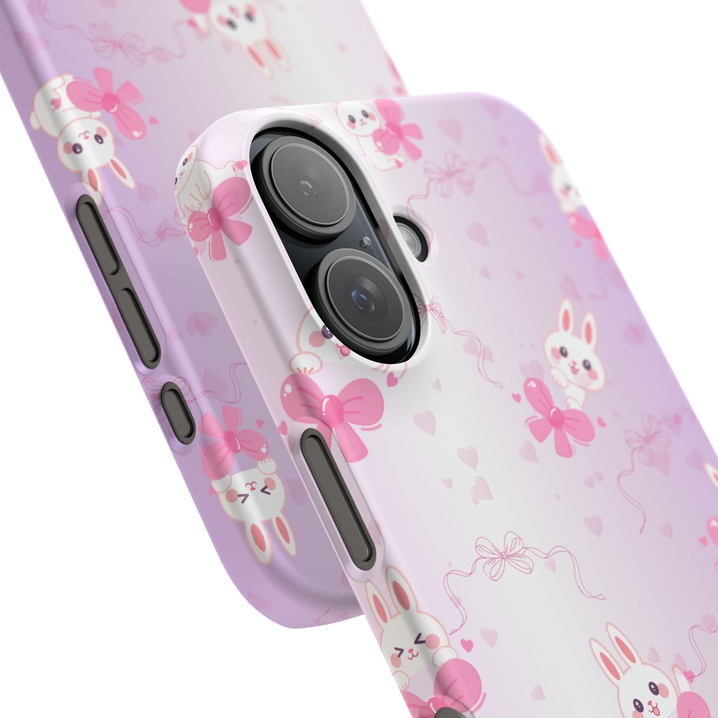 Cute Bunny Snap Cases, Pink Bunny Phone Case, Pastel Animal Phone Cover, Spring Accessories, Gift for Animal Lovers