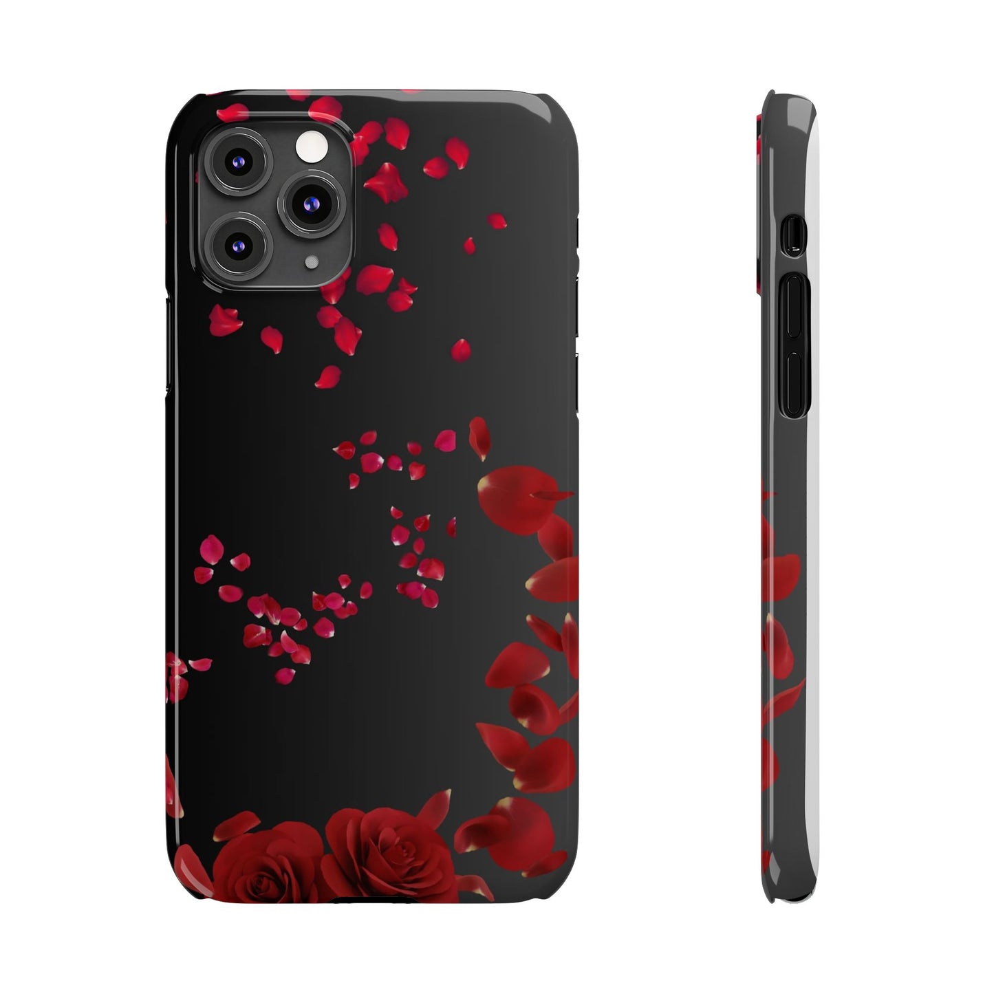 Romantic Rose Slim Phone Case - Floral Design, Love Gift, Phone Accessory, Customizable Cover, Valentine’s Day Present