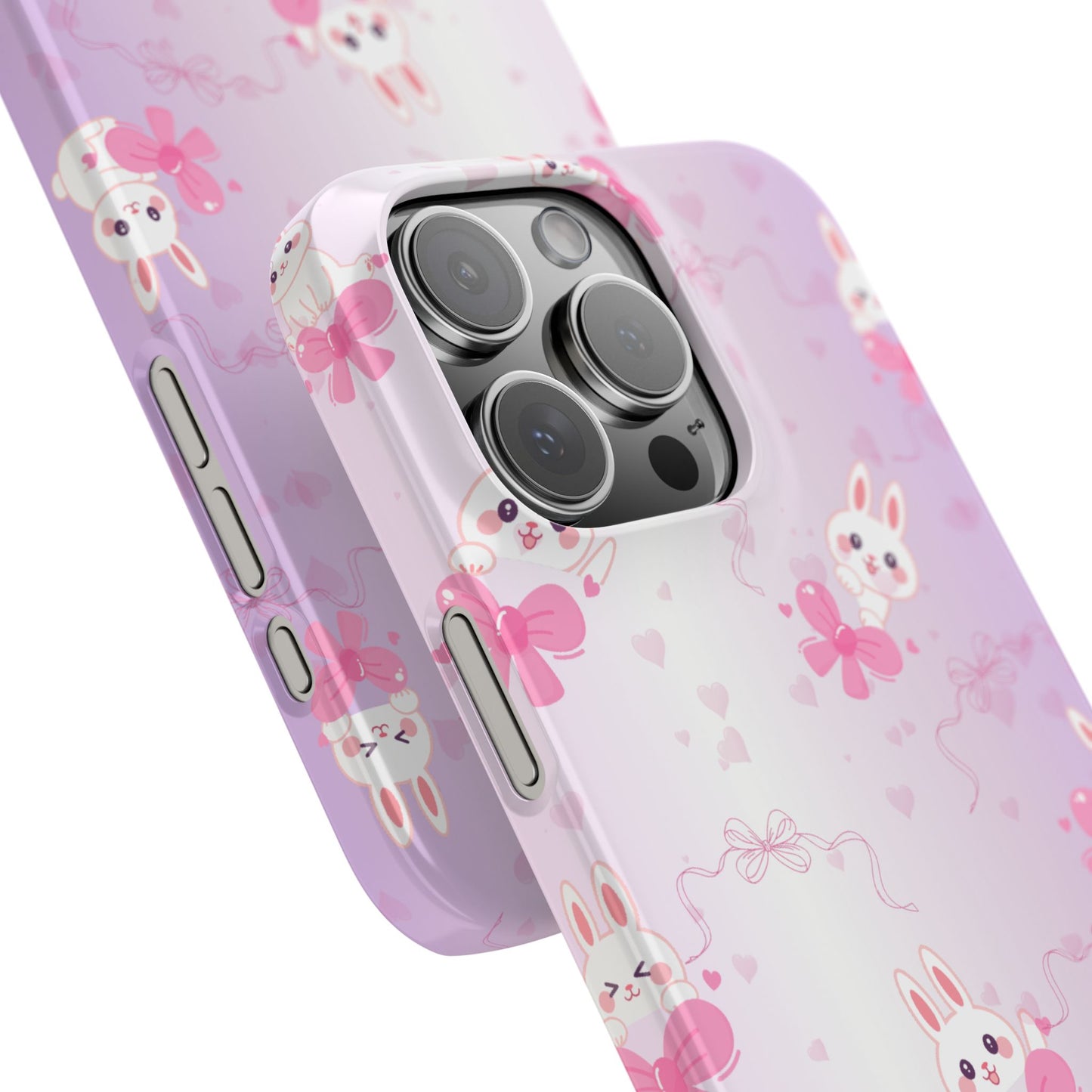 Cute Bunny Snap Cases, Pink Bunny Phone Case, Pastel Animal Phone Cover, Spring Accessories, Gift for Animal Lovers