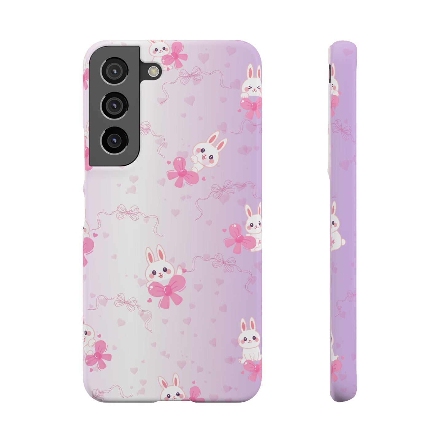 Cute Bunny Snap Cases, Pink Bunny Phone Case, Pastel Animal Phone Cover, Spring Accessories, Gift for Animal Lovers