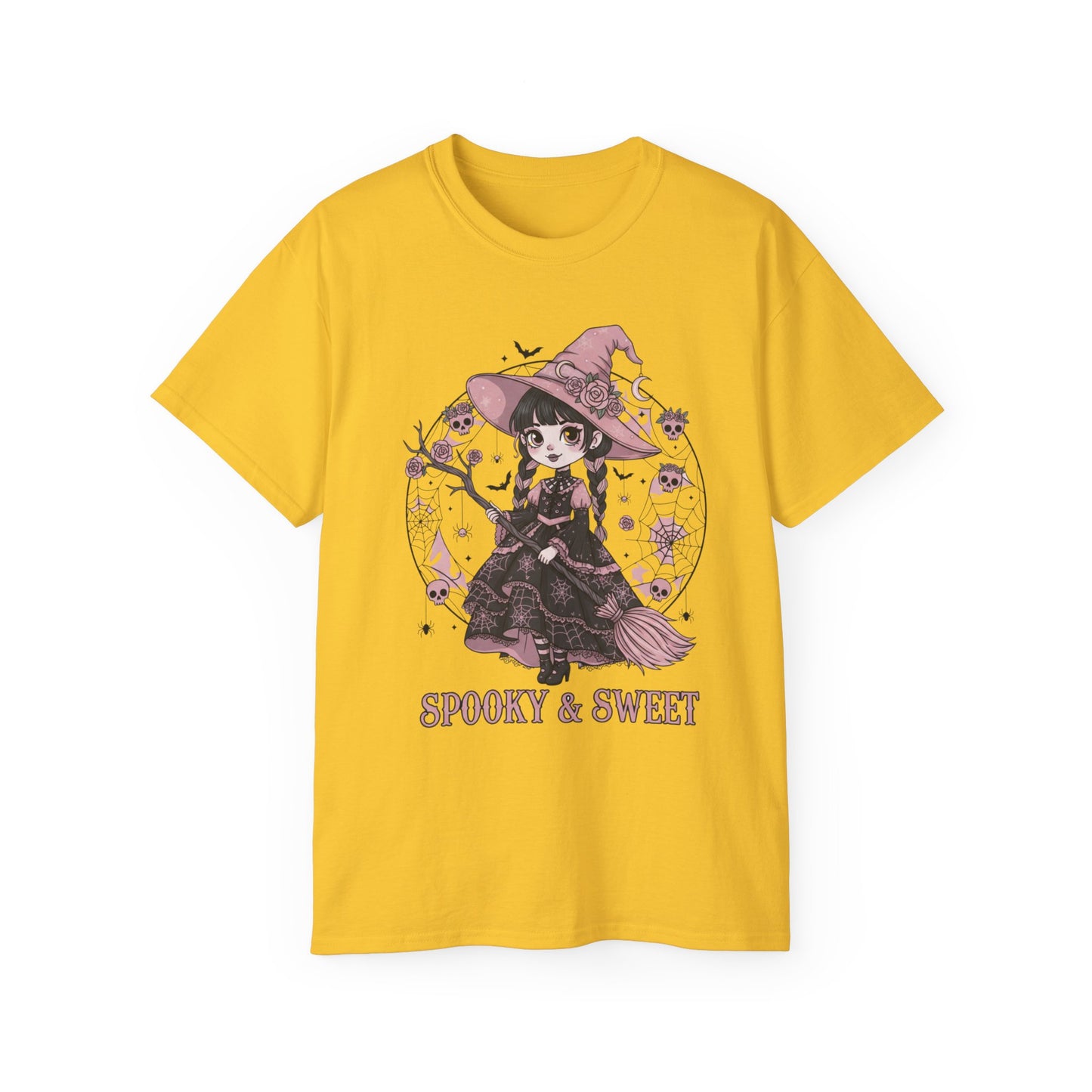 Spooky & Sweet Witch Halloween T-Shirt | Cute Witchy Unisex Graphic Tee